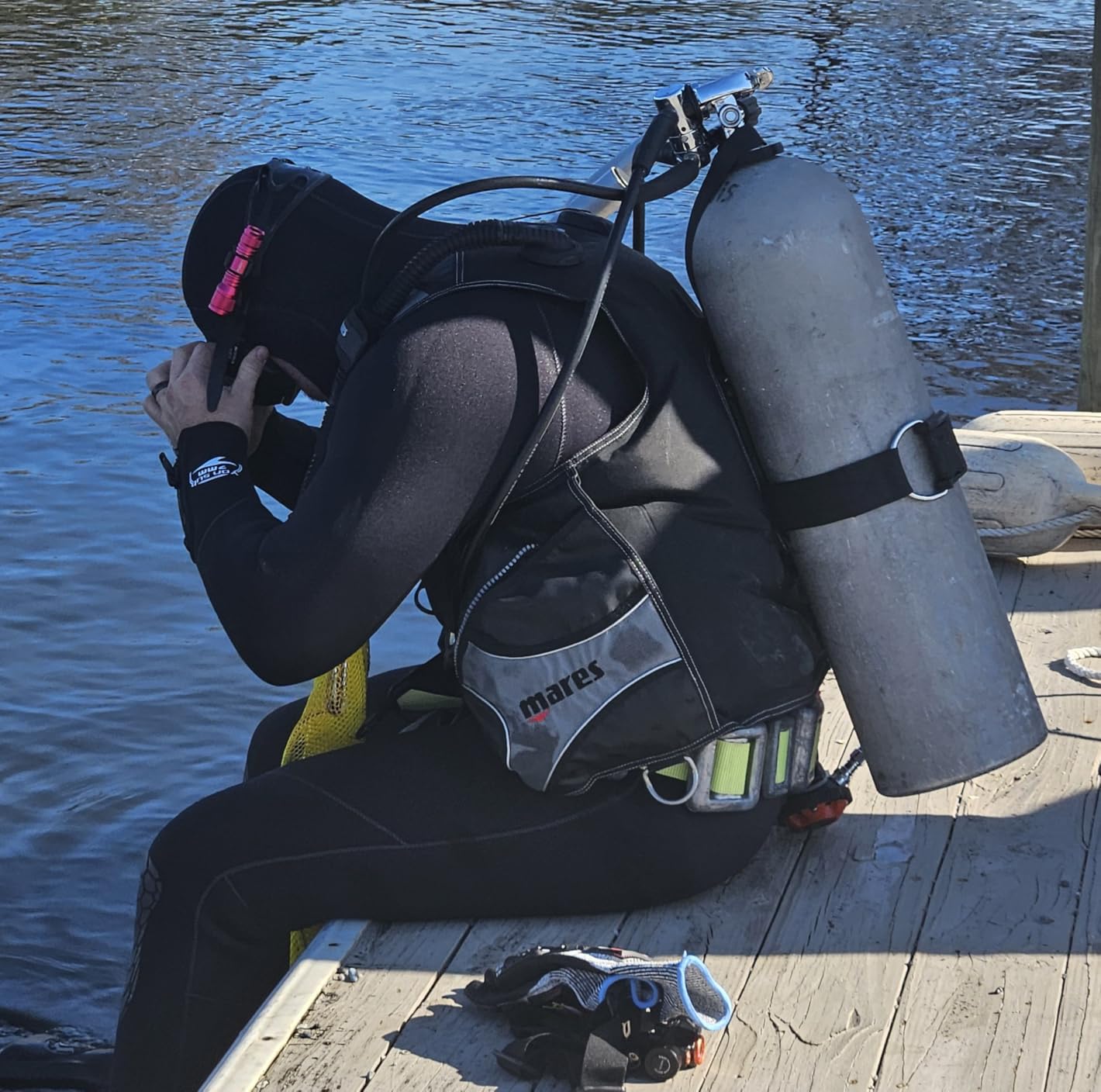 Wetsuits Men's Ultra Stretch 7Mm Neoprene Wetsuit, Winter Warm Front Zip Full Body Diving Suit customer photo 1