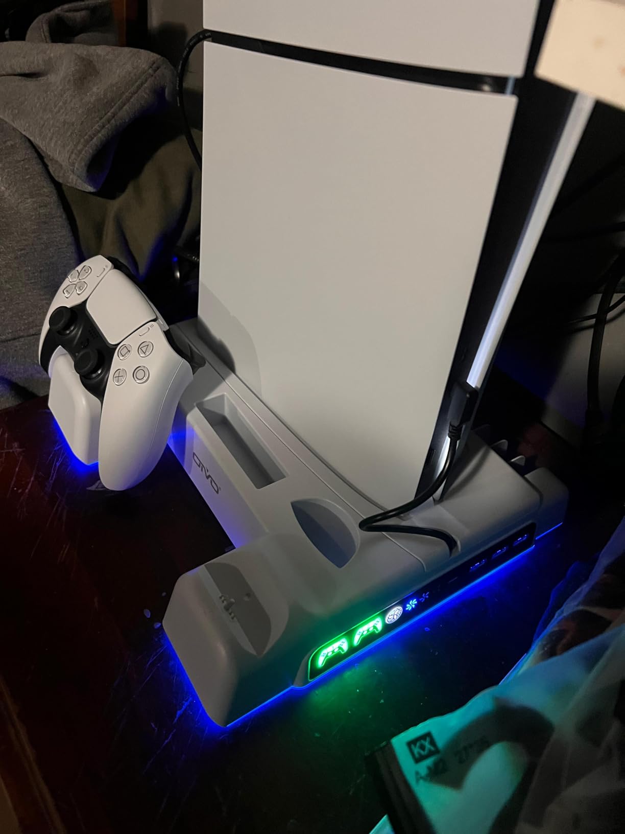 PS5/Slim/Pro Stand and Cooling Station with LED Controller Charging Station for PlayStation 5 Console customer photo 1