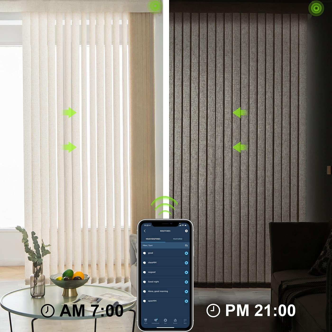 Yoolax Motorized Vertical Blind, Smart Blackout Sliding Door Shades, Blinds for Sliding Glass Doors with Alexa Google Home, Suitable for Sliding Patio Glass Doors Window, Custom Size, Beige customer photo 2