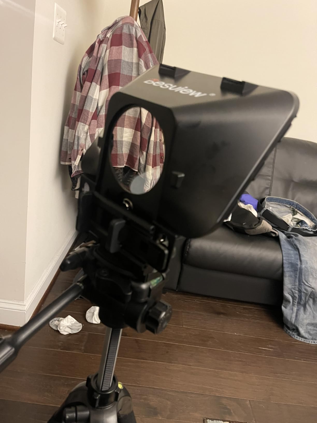 Desview T3 Teleprompter with Remote Control Work with iPad/Tablet/Smartphone up to 10 inch High Display Mirror Support Wide Angle Lens Great Partner for Live Streaming customer photo 1