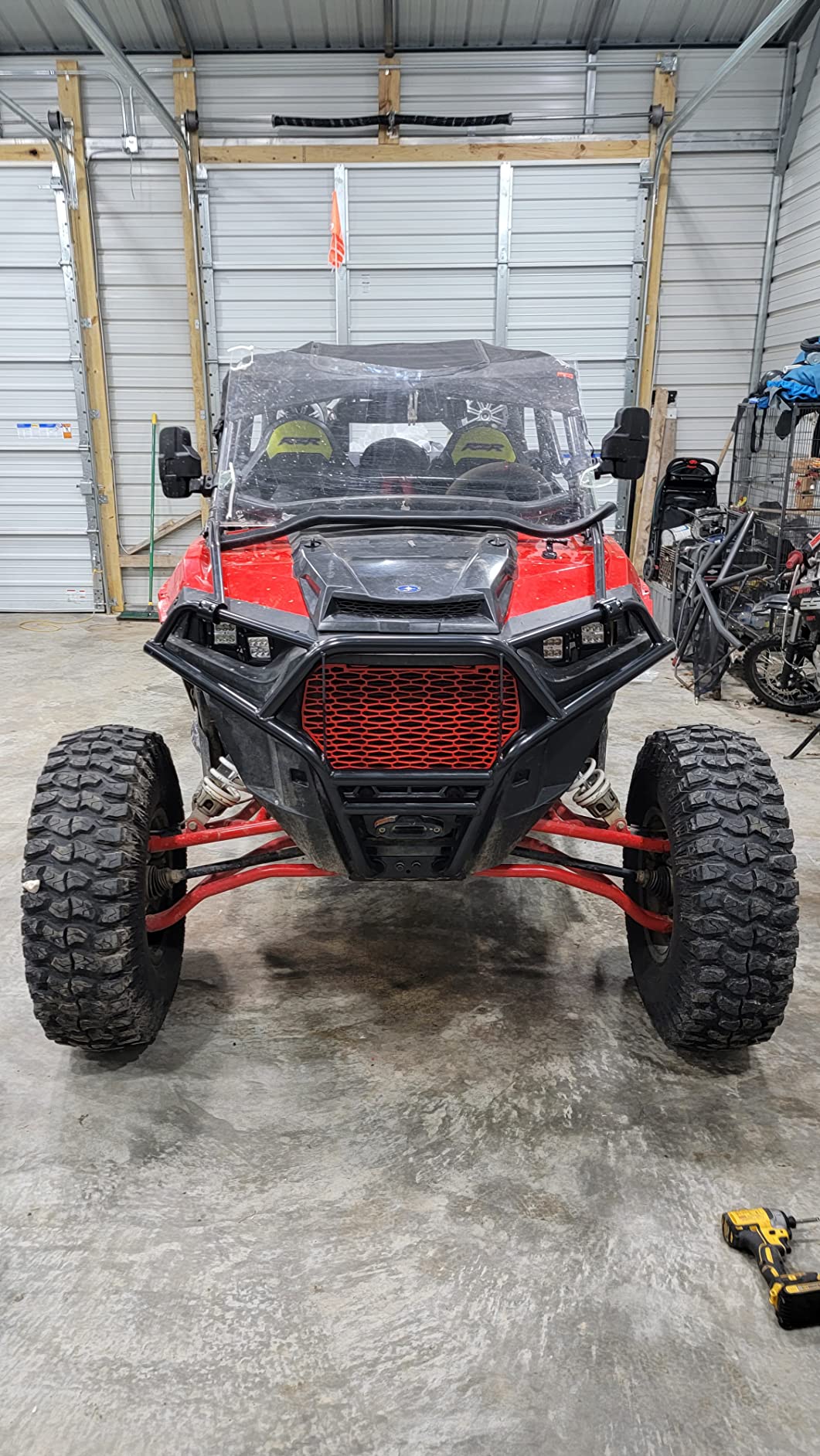 KEMIMOTO UTV Side Mirrors and Rear Center Mirror with 1.5