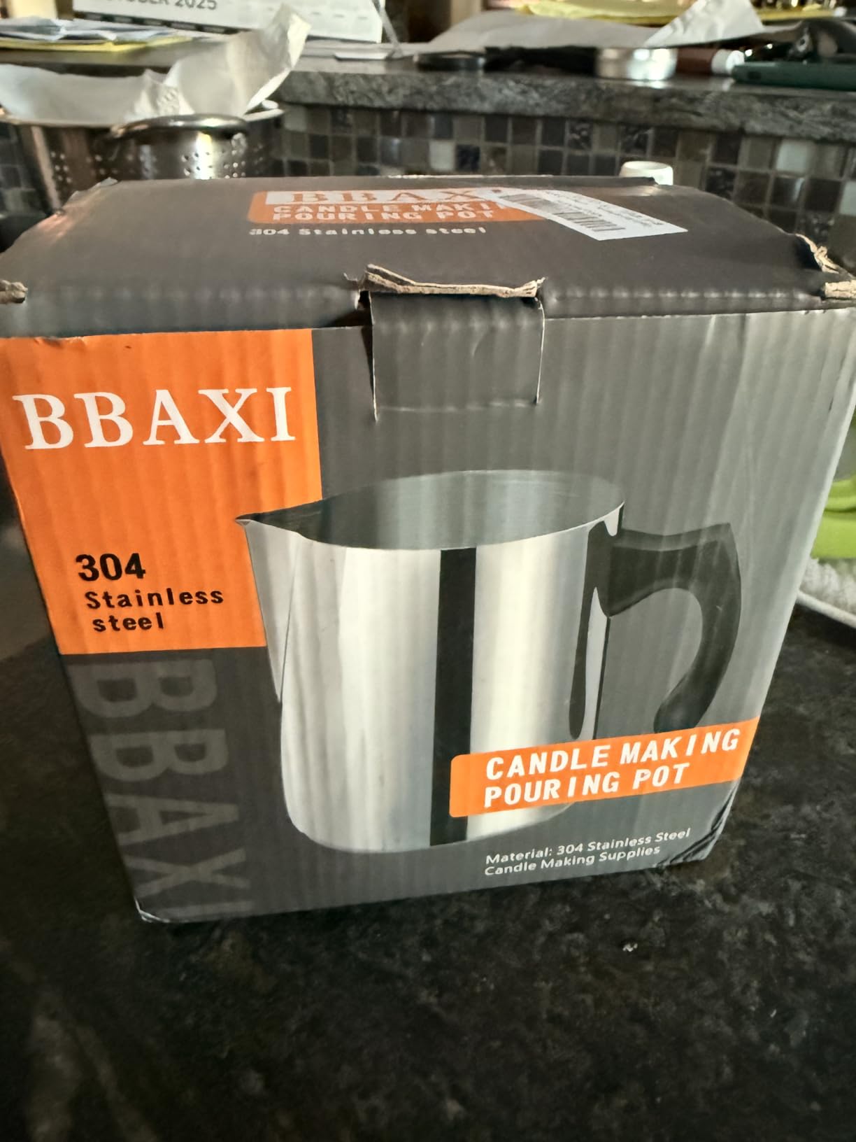 Candle Making Pouring Pot, 1500 ML/50 OZ Candle Pouring Pitcher, 304 Stainless Steel Candle Making Pitcher with Heat-Resistant Handle and Dripless Pouring Spout Design customer photo 1
