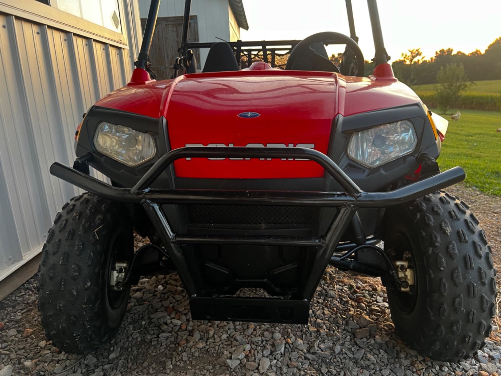 KUAFU Front Bumper Brush Guard Compatible with 2009-2020 Polaris RZR 170 Replacement for 2877813 Powder Coated Black Steel customer photo 1