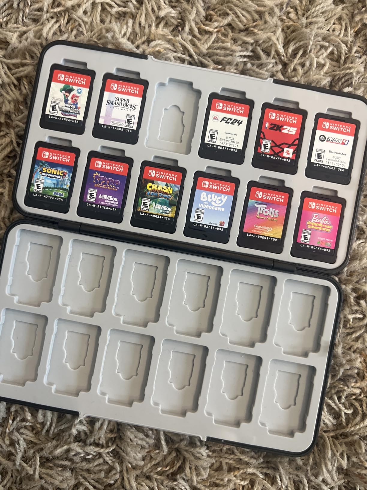 HEIYING Switch Game Card Case for Switch 2 & OLED & Lite, Portable Black Memory Storage Holder with 24 Game Card Slots and 24 Micro SD Cards Slots for Easy carrying customer photo 1