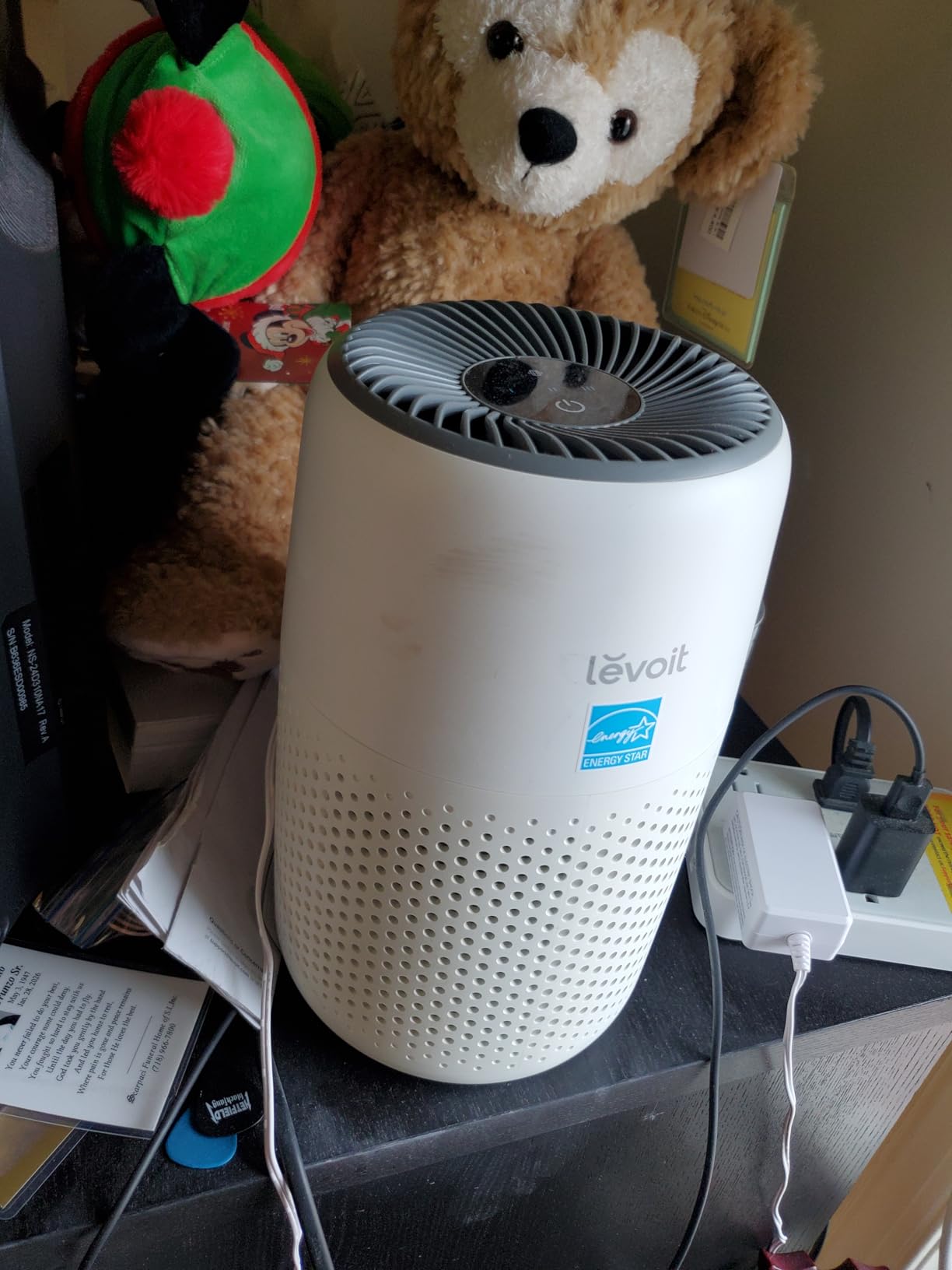 LEVOIT Air Purifiers for Bedroom Home Dorm, AHAM VERIFIDE, 3-in-1 Filter Cleaner With Aroma Pad, Filters Smoke, Allergens, Pet Dander, Odor, Dust, Office, Desktop, Core Mini-P, White customer photo 2