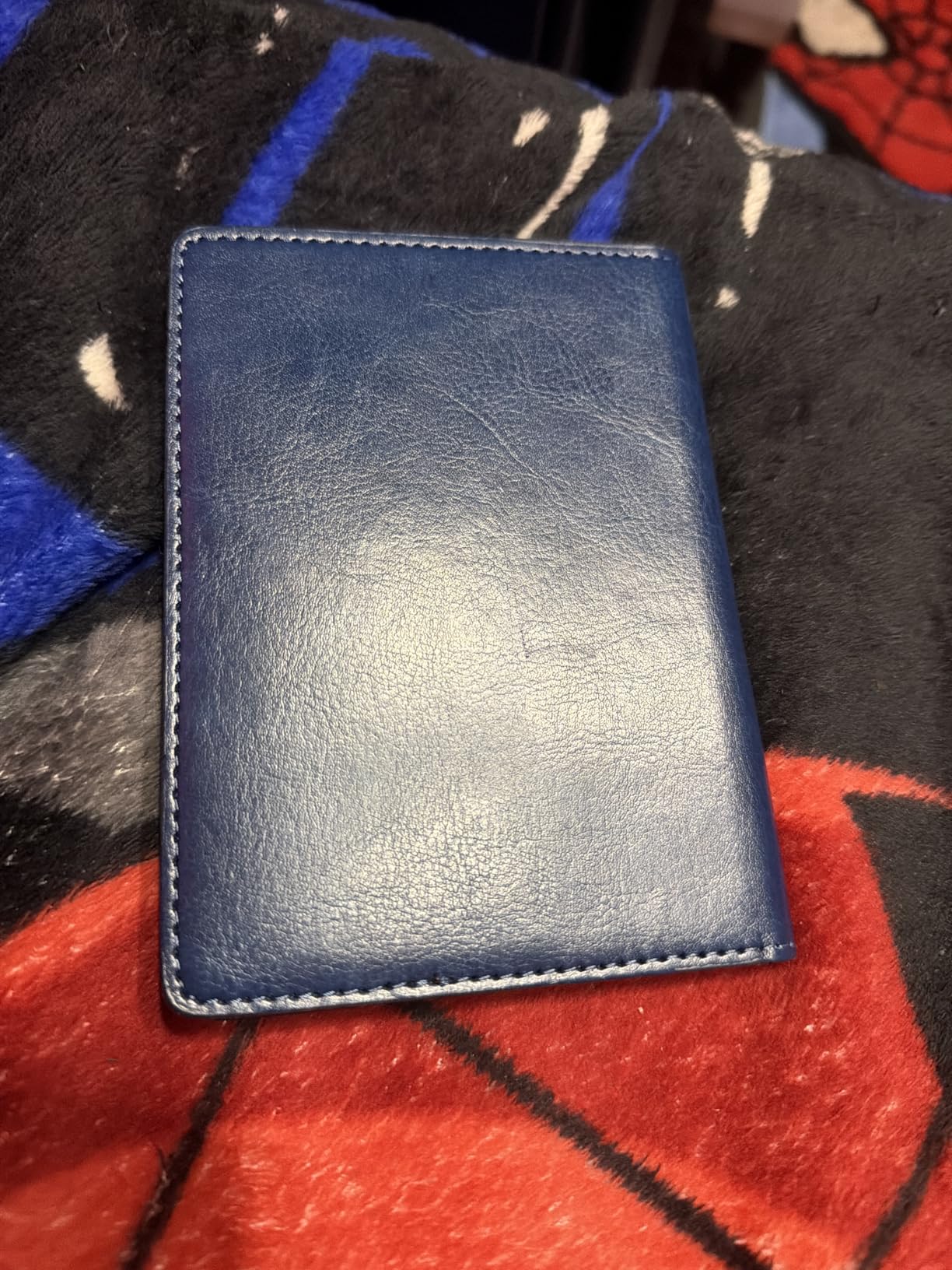 Passport Holder Cover Wallet Case RFID Blocking Leather Card Slot Travel Accessories Documents Organizer Protector for Women Men, Navy Blue customer photo 1