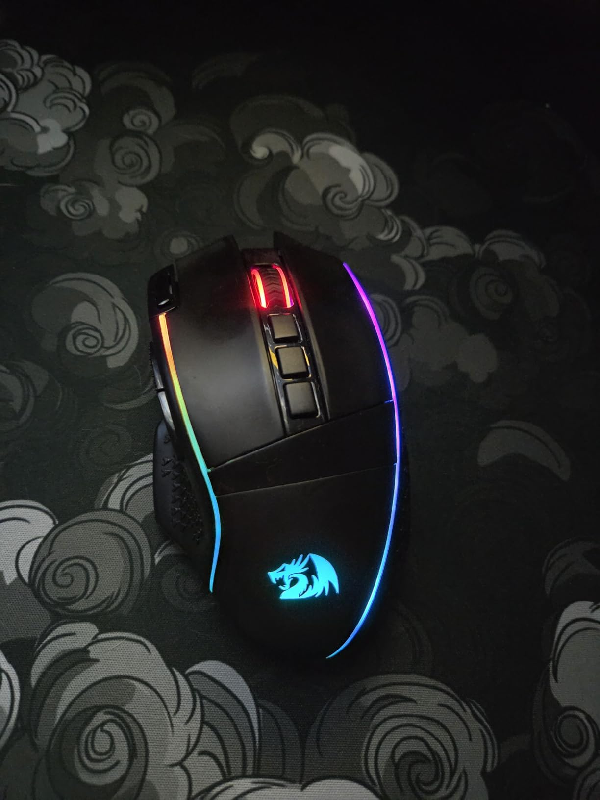 Redragon M991 Wireless Gaming Mouse, 26000 DPI 3-Mode Gamer Mice w/Rapid Fire Key, 9 Macro Buttons, Powerful Capacity and RGB Backlight for PC/Mac/Laptop, Black customer photo 1