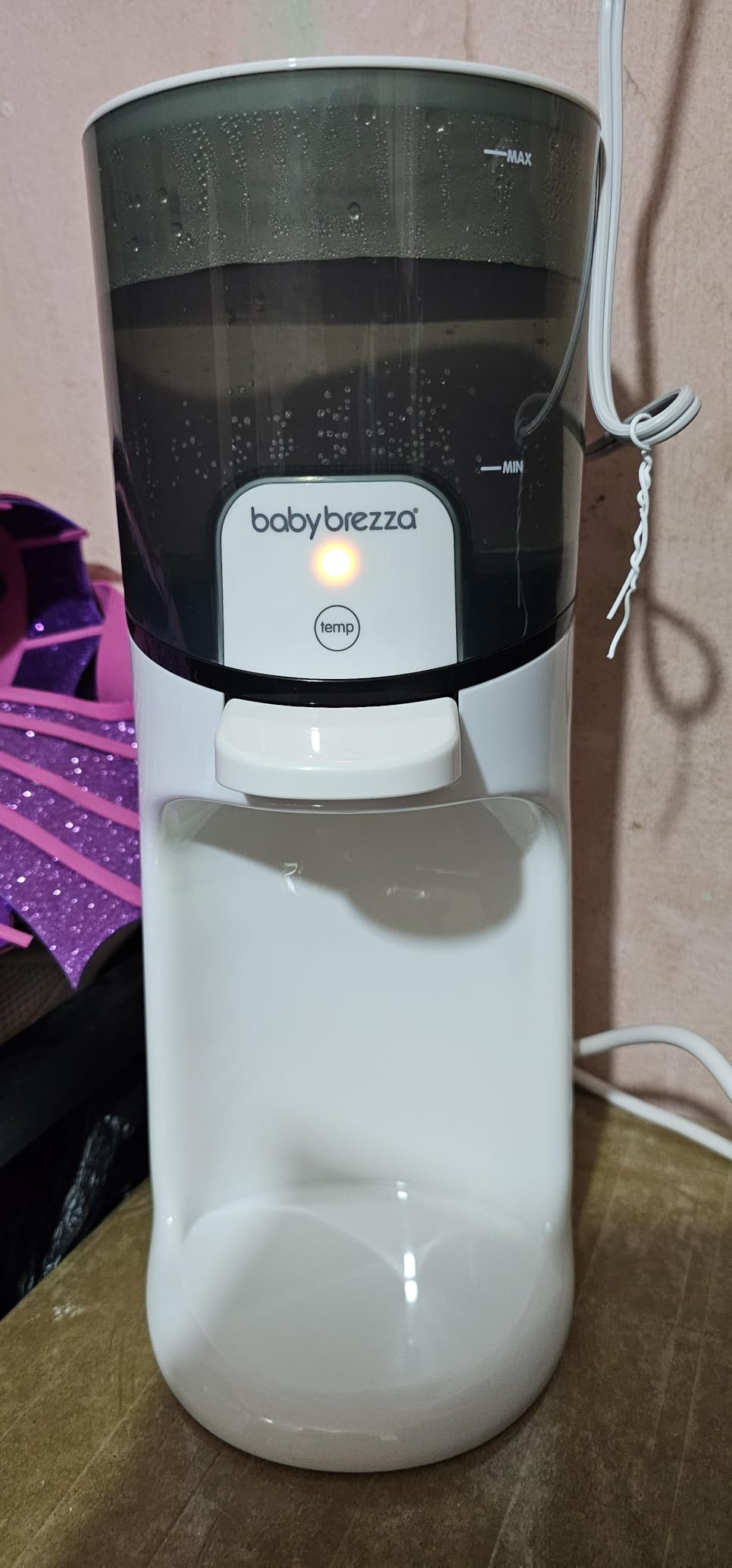 Baby Brezza Instant Bottle Warmer Advanced with 3 Temperature Settings, 24/7 Warm Water Dispenser for Formula Warming, LED Nightlight, 50oz Tank Capacity, Electric Kettle Alternative customer photo 1