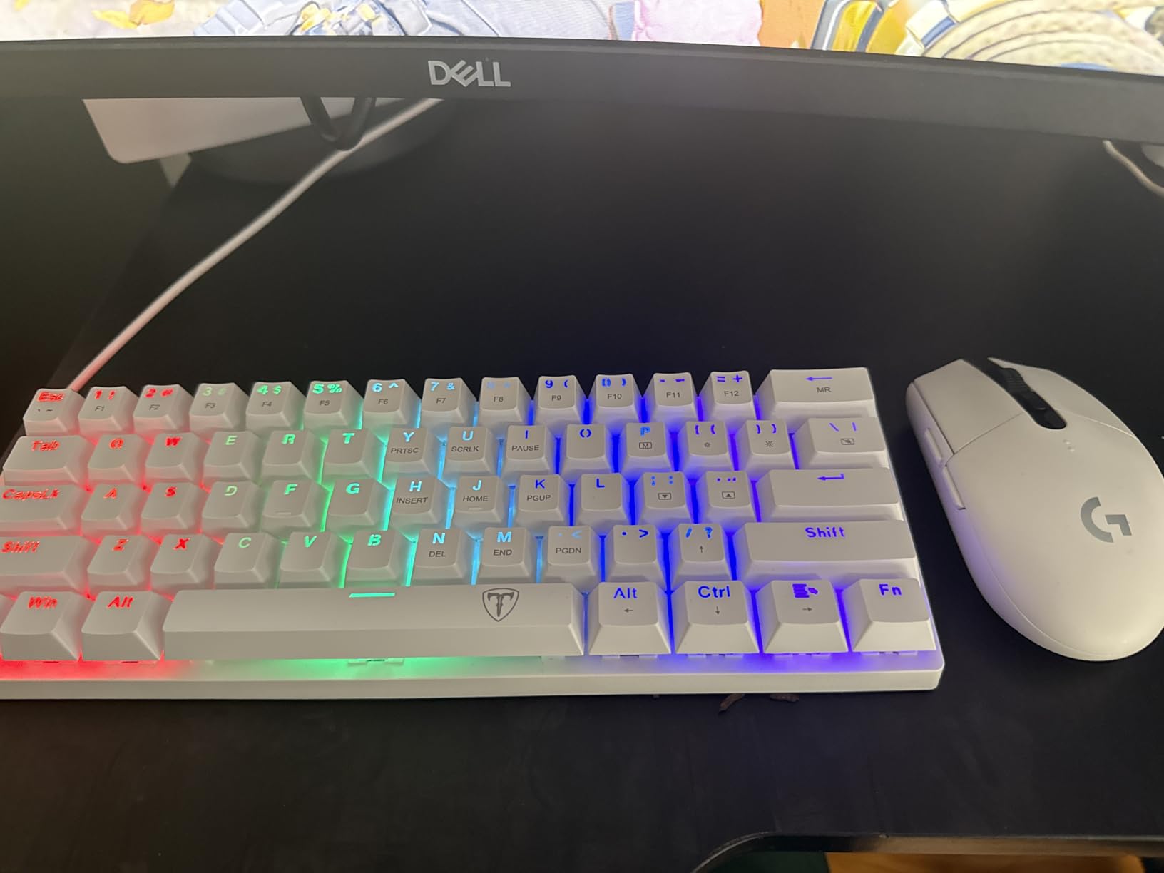 Portable 60% Mechanical Gaming Keyboard, Wired Keyboard with Blue Switches, LED Customization Backlit, 61 Keys Ultra-Compact Mini OfficeKeyboard for PC/Mac/Xbox, Easy to Carry On Trip-Black customer photo 1
