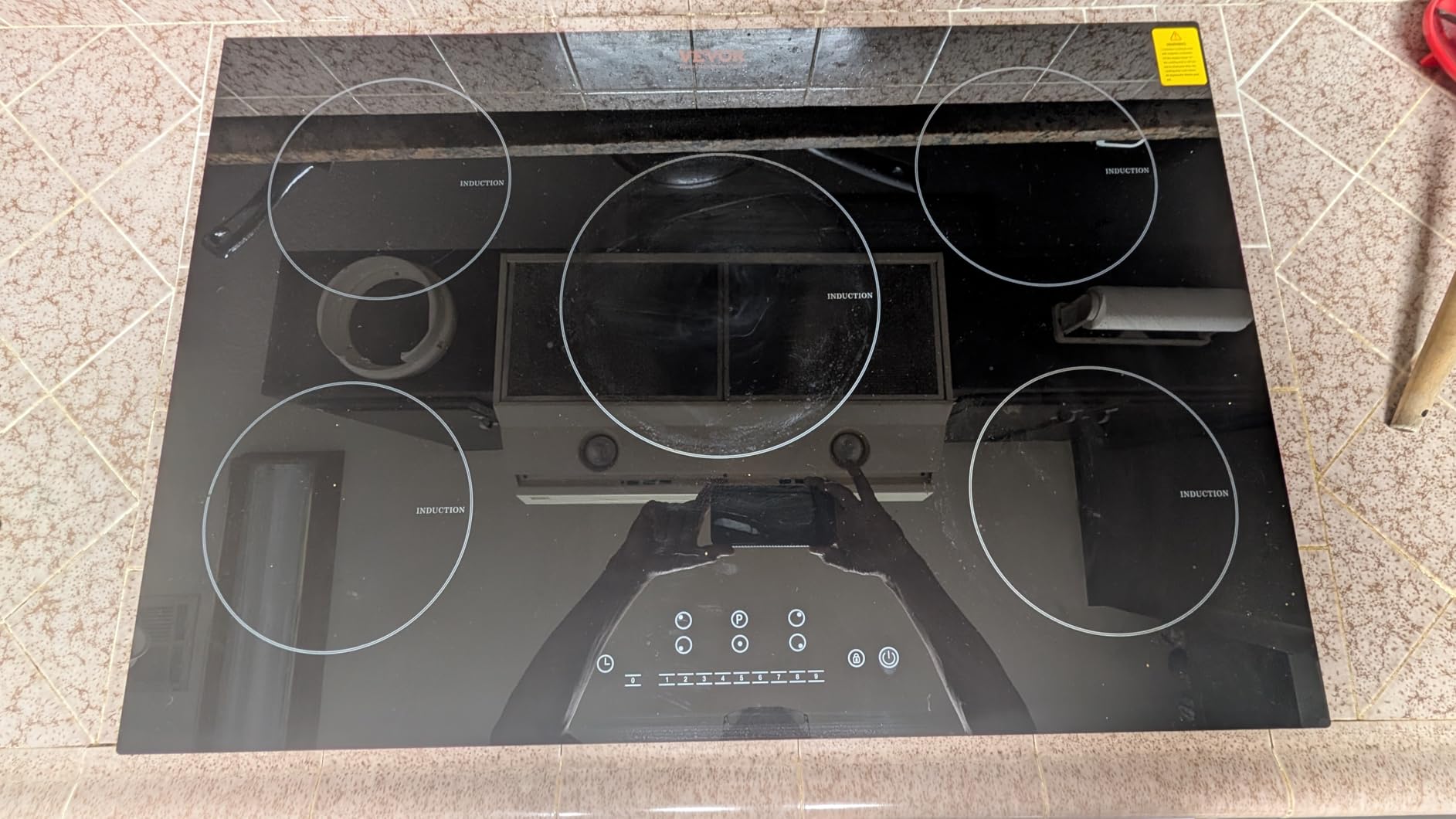 VEVOR Built-in Induction Electric Stove Top 30 Inch,5 Burners Electric Cooktop,9 Power Levels & Sensor Touch Control,Easy to Clean Ceramic Glass Surface,Child Safety Lock,240V customer photo 2