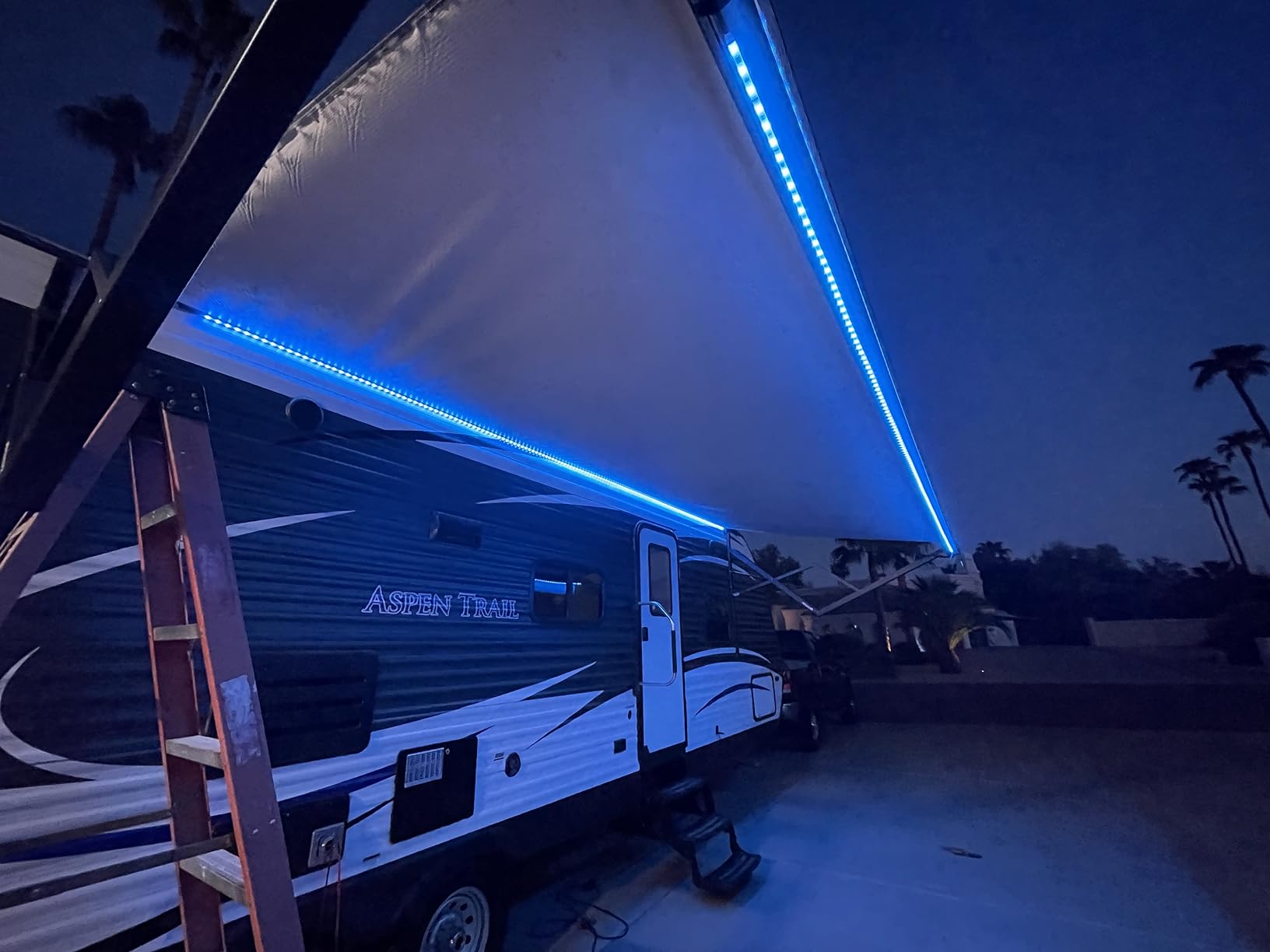 RV Awning Lights, 40FT RV Underglow Led Lights Kit, 12V Multi-Color Exterior Neon Accent Underbody Strip Lights for Camper Motorhome with Extension Cable, Music Sync, Waterproof customer photo 1
