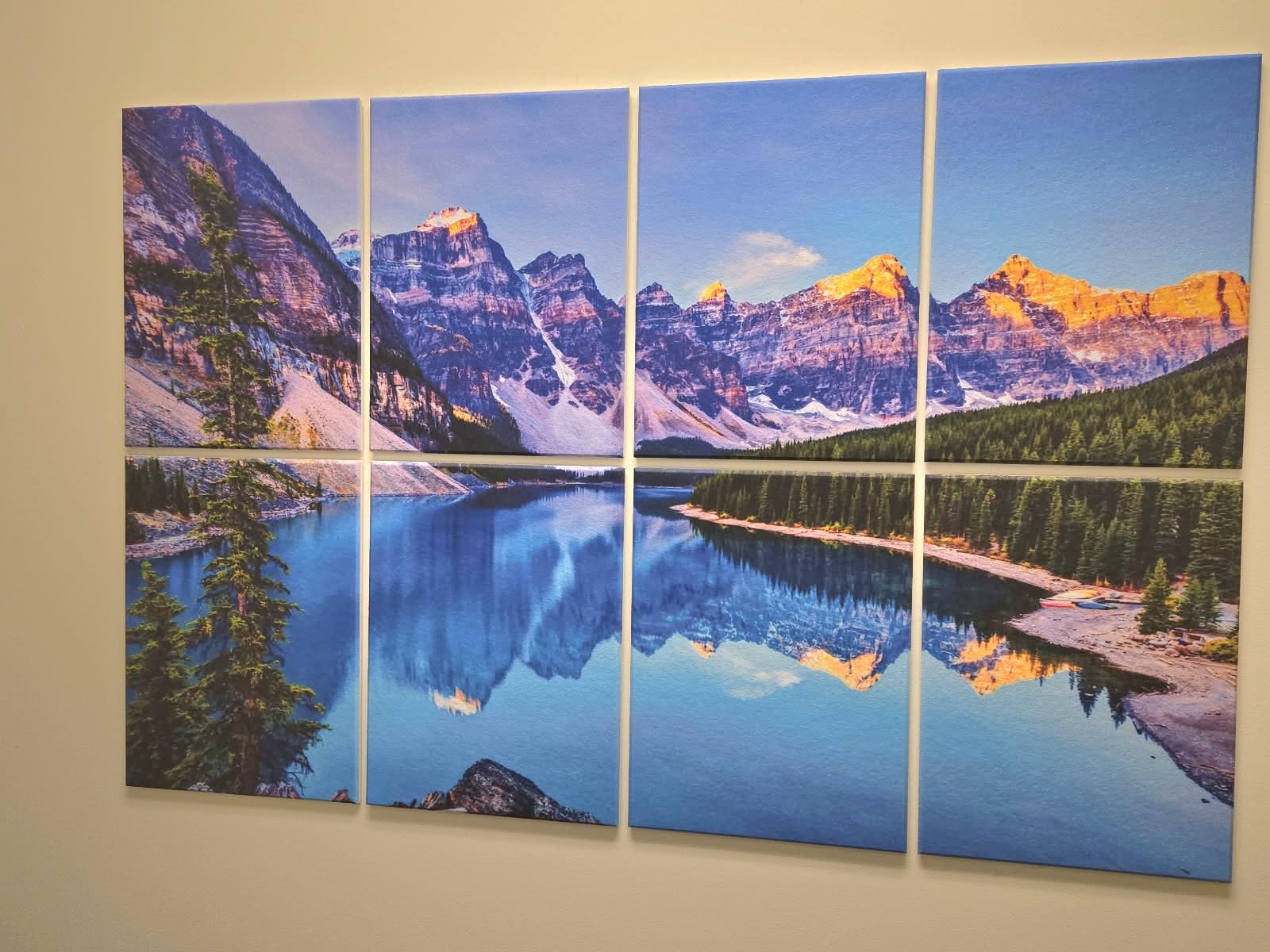 BUBOS 8 Pack Art Acoustic Panels Soundproof Wall Panel,47.2X31.4 Inches Sound Absorbing Panel,Self-Adhesive Decorative Acoustical Wall Panels, Acoustic Treatment for Ceiling Home Office (Fog Forest) customer photo 1