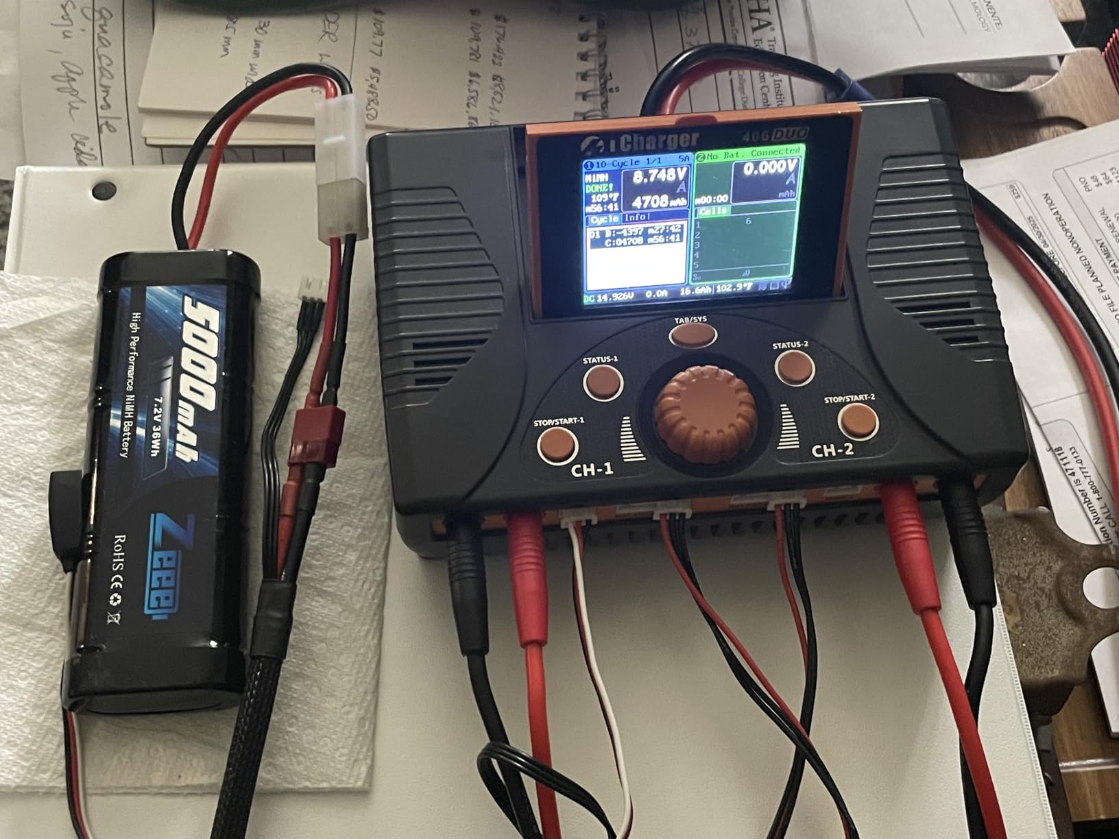 Zeee 7.2V 5000mAh NiMH Battery with Tamiya Plug 6-Cell Rechargeable Battery Pack (2 Pack) customer photo 2