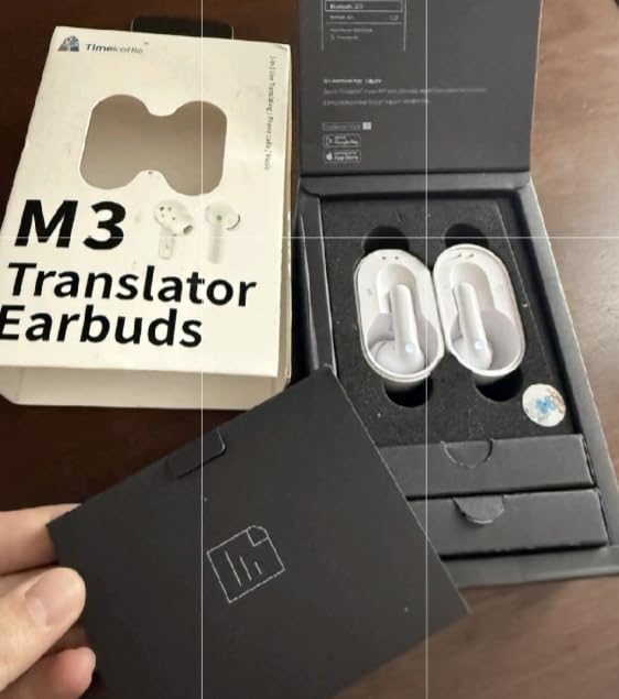 M3 Language Translator Earbuds, Two-Way Translator Device with APP for 40 Languages and 13 Offline Translation Packs, Fast Reaction with Revolutionary Al Semantic Tech (Offline Version) customer photo 2