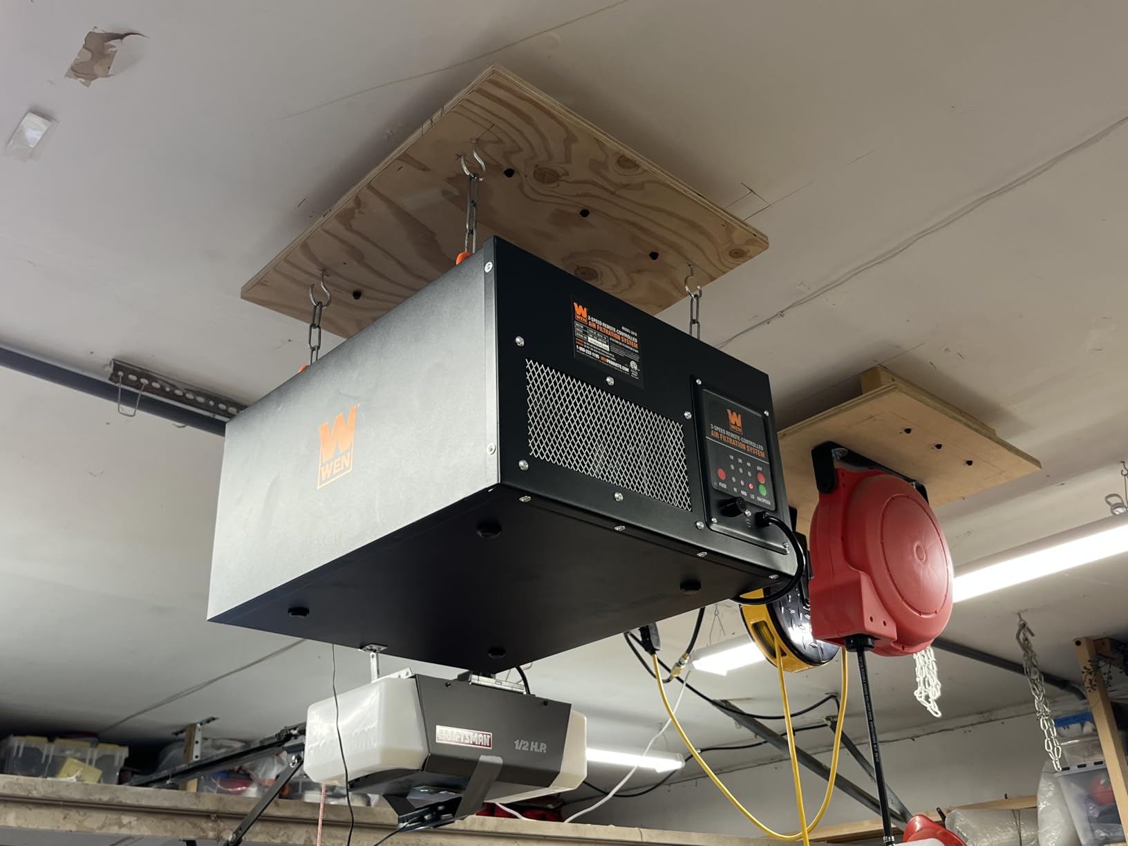 WEN AF1270 4.2-Amp 3-Speed Remote-Controlled Industrial-Strength Air Filtration System (750/950/1270 CFM) customer photo 2