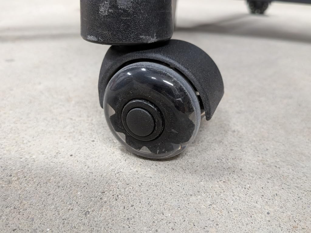 Office Chair Caster Wheels (Set of 5),Heavy-Duty Chair Wheels Support 2200lbs,Mute Rubber Chair Casters for Hardwood Floors and Carpet,2 Inch Universal Fit (Black) customer photo 1