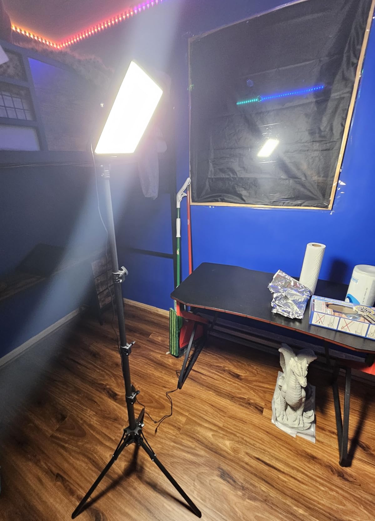 2-Pack LED Video Light Kit, NiceVeedi Studio Light, 2800-6500K Dimmable Photography Lighting Kit with Tripod Stand&Phone Holder, 73