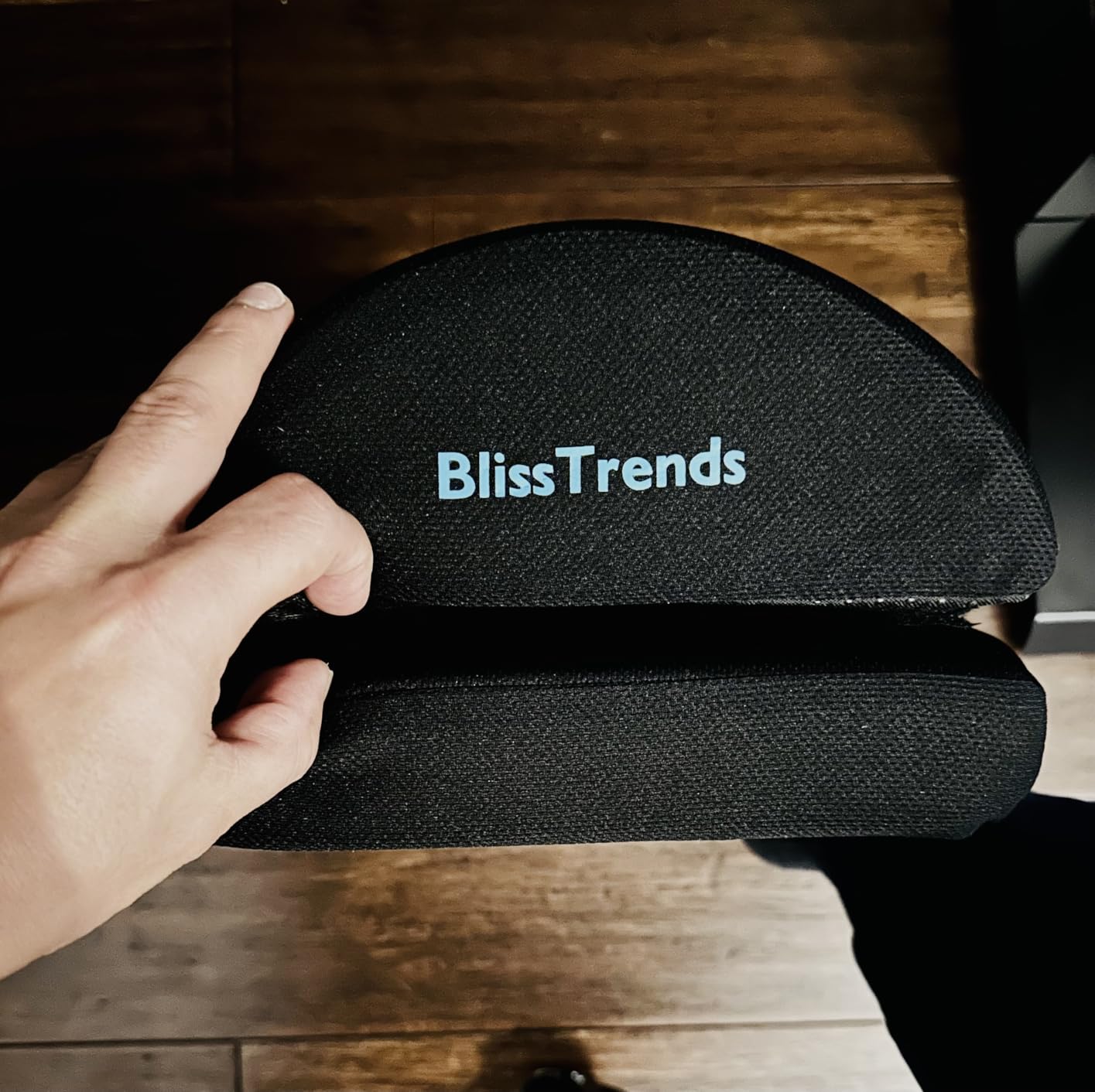 BlissTrends Foot Rest for Under Desk at Work - Versatile Foot Stool with Washable Cover - Comfortable Footrest with 2 Adjustable Heights for Car, Home and Office to Relieve Back, Lumbar, Knee Pain - Black customer photo 1