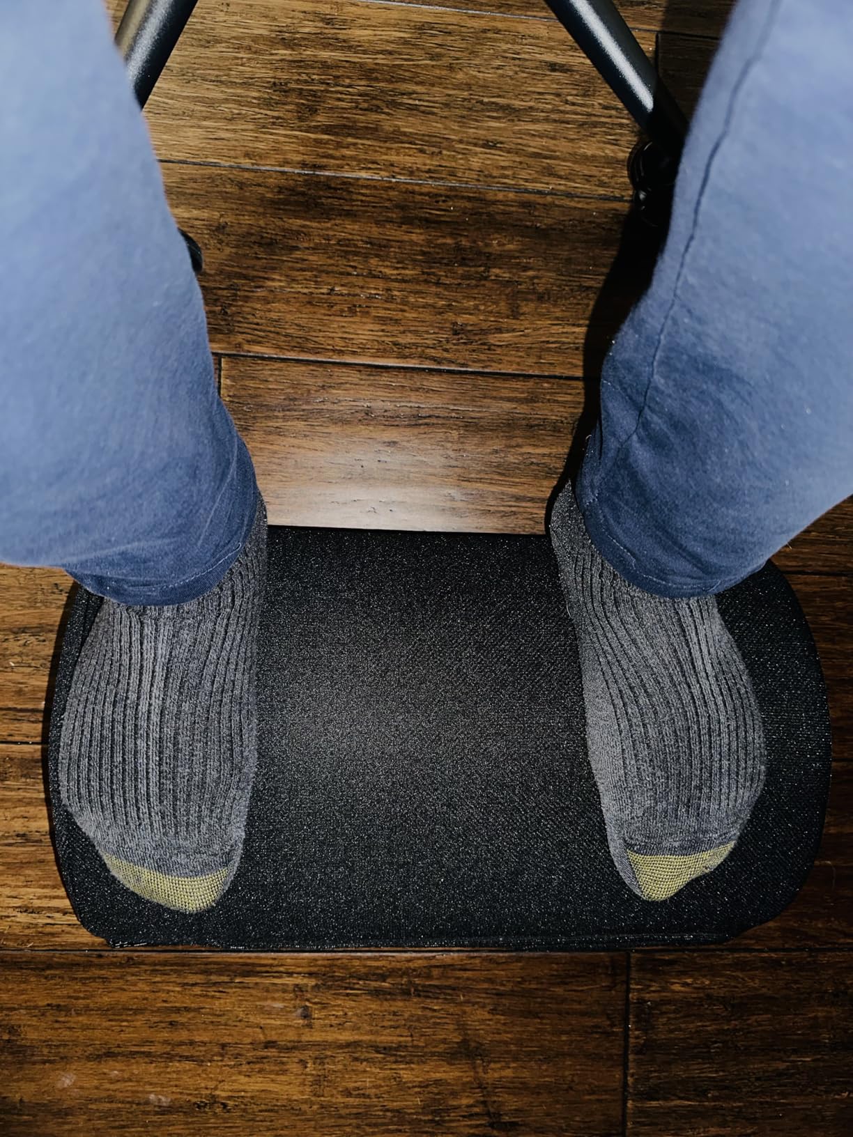 BlissTrends Foot Rest for Under Desk at Work - Versatile Foot Stool with Washable Cover - Comfortable Footrest with 2 Adjustable Heights for Car, Home and Office to Relieve Back, Lumbar, Knee Pain - Black customer photo 2