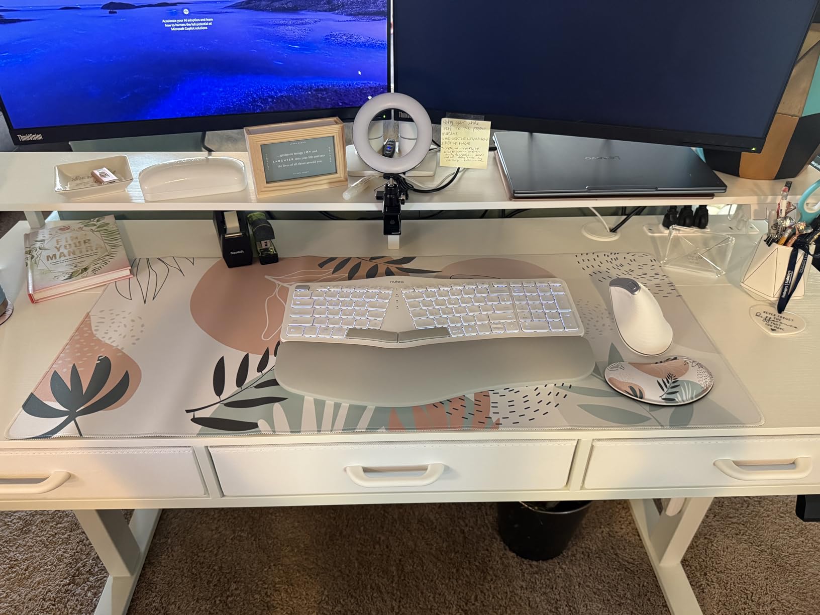 Nulea Wireless Ergonomic Keyboard, Split Keyboard with Wrist Rest, USB-C Charging, 7-Color Backlight, Natural Typing, Bluetooth and USB Connectivity, Compatible with Windows/Mac customer photo 2