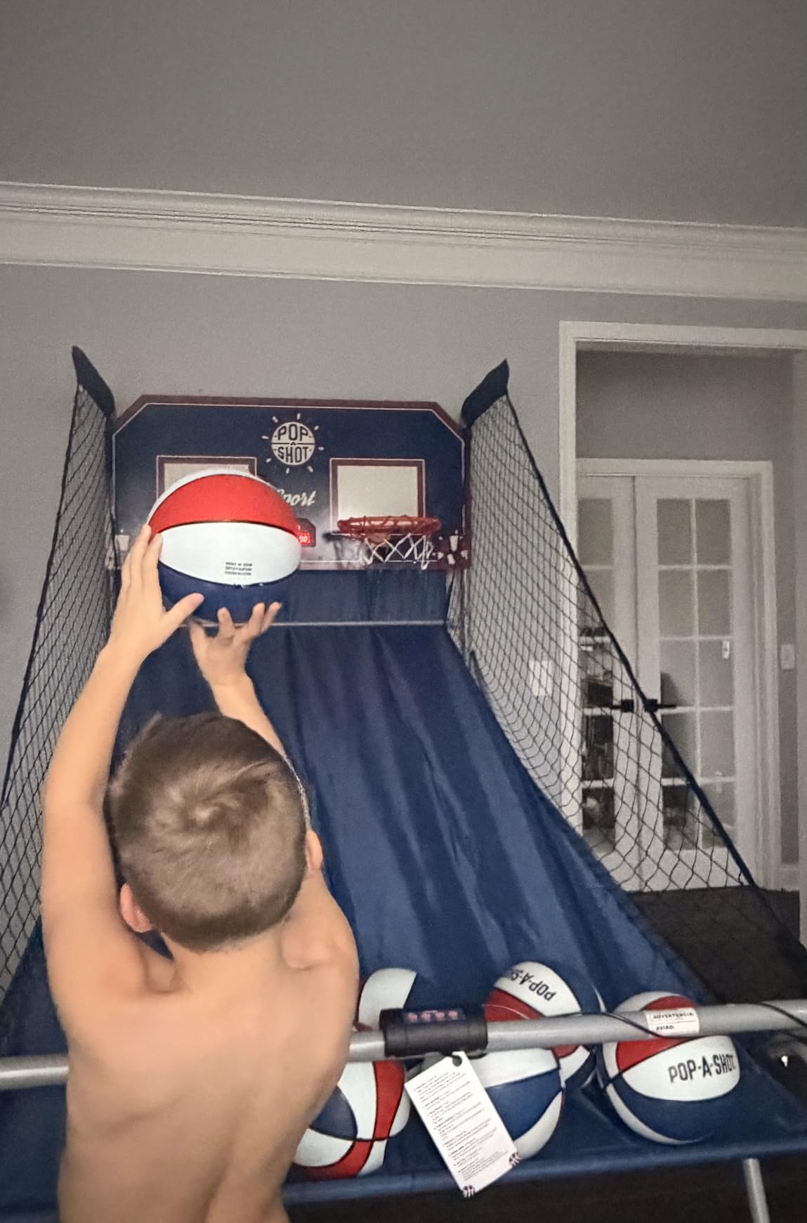 Pop-A-Shot - Dual Shot Sport | Arcade Basketball Game for Home | Paddle Scoring Hoop, 10 Game Modes, 4 Balls | Foldable for Easy Storage | Fun for All Players customer photo 2