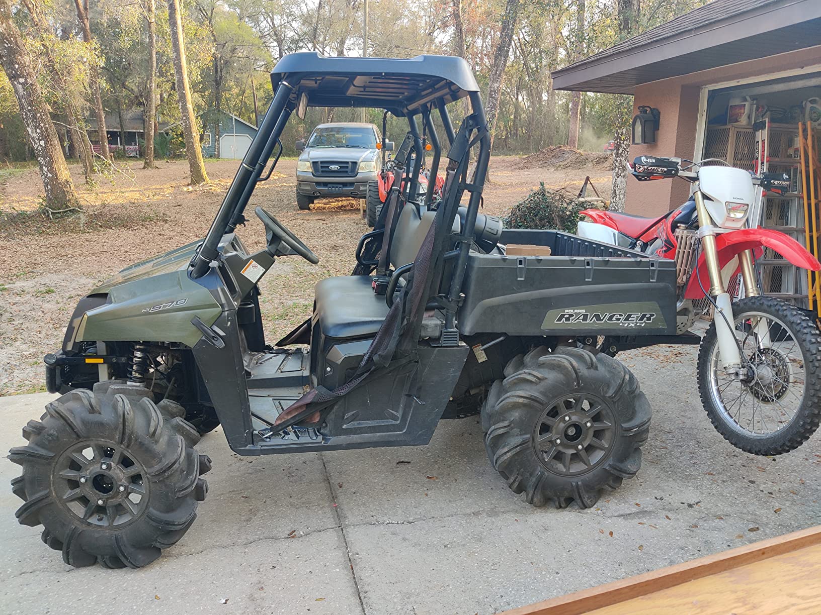 KUAFU UTV Hard Roof Compatible with 09-14 Polaris Ranger 400/11-13 Ranger 500 EFI/2014 Ranger 570 EFI/13-14 Ranger 800 EFI Mid Size/Ranger EV LSV Black 2-in-1 customer photo 1