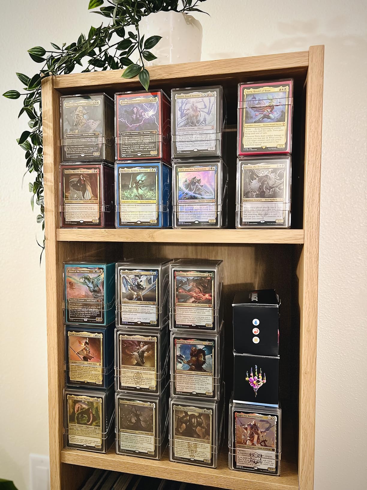 Mlikero Card Deck Cases, 6 Pack Acrylic Commander Deck Box Holding 100+ Sleeved Cards with 6 Dividers, Clear Card Storage Box Fit for MTG, TCG, Sports Cards customer photo 2