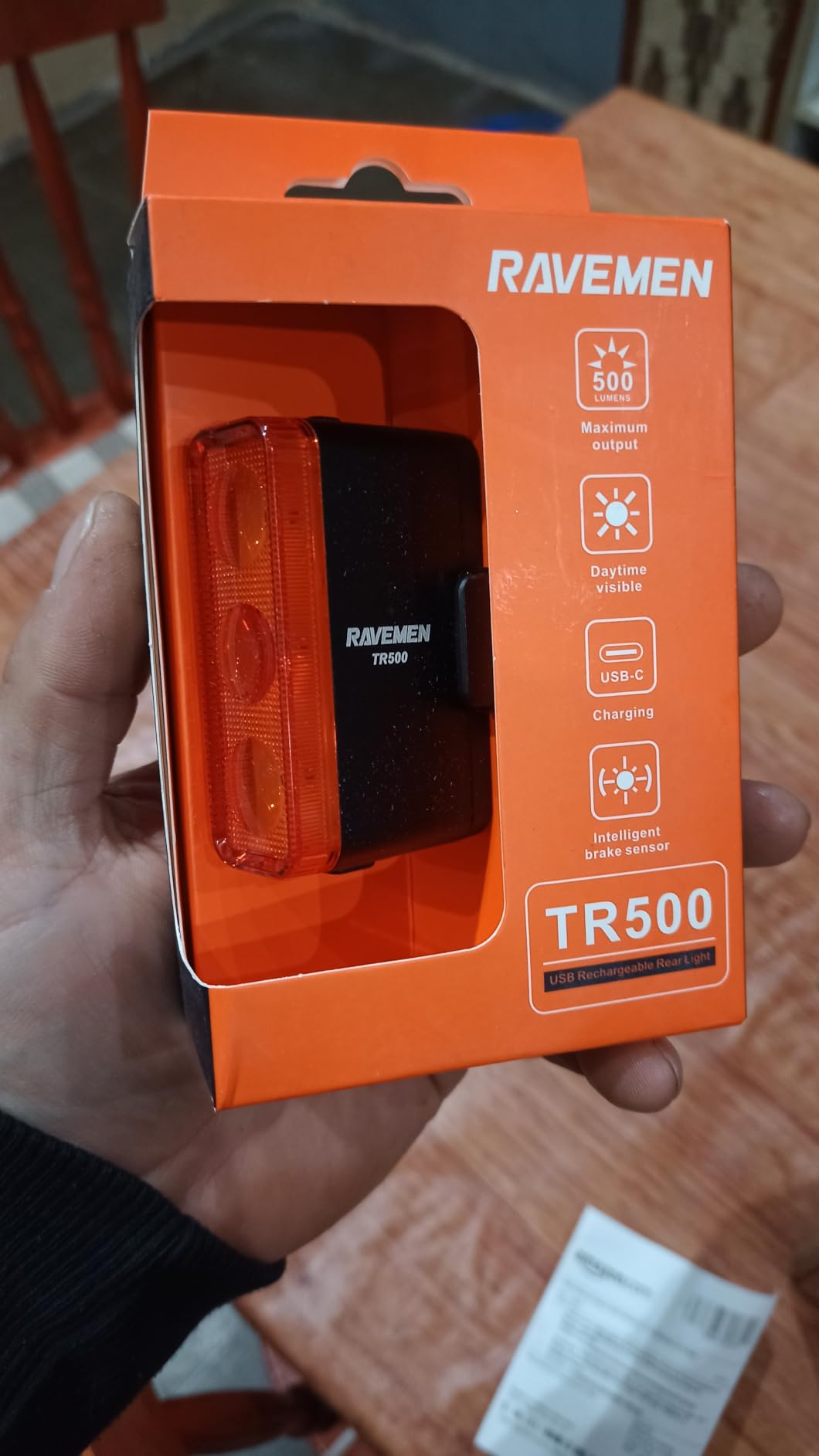 RAVEMEN TR500 500 Lumens Bike Tail Light for Daytime Night Riding, Brake Sensing Bike Rear Light with Side Visibility, 6 Light Modes, USB C Rechargeable Fit Round/Aero Seat Posts customer photo 2