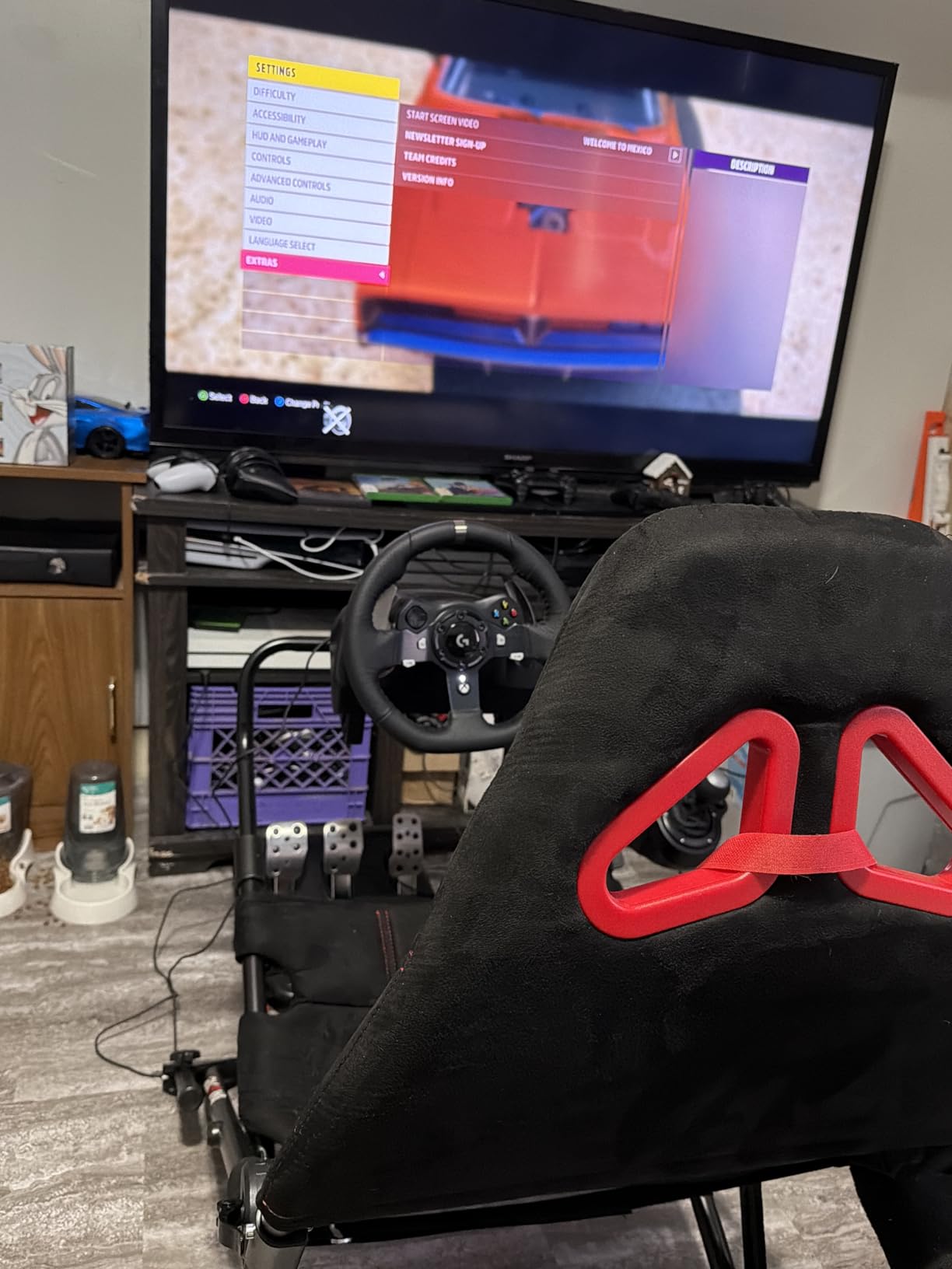 RACGTING Racing Simulator Cockpit for G920 G29 G923, Foldable Racing Simulator for Thrustmaster T248X T248 T300 T150 458 TX Xbox PS5 PS4 PC (Black) customer photo 2