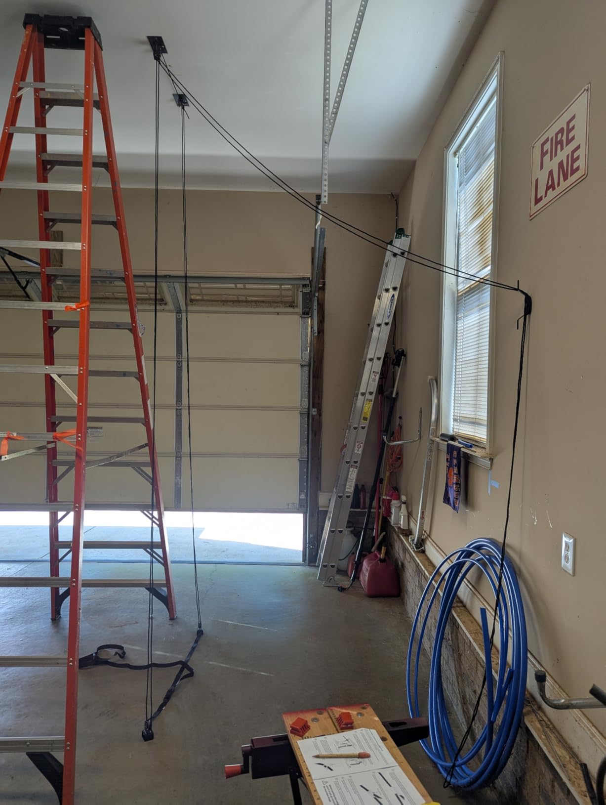 StoreYourBoard Cargo Box Pulley System - Heavy-Duty Garage Hoist Lift for Rooftop Carriers - Garage Storage & Garage Organization Ceiling Hoist with Pulley - Holds 150 lbs - Fits 8-10 ft Ceilings customer photo 2