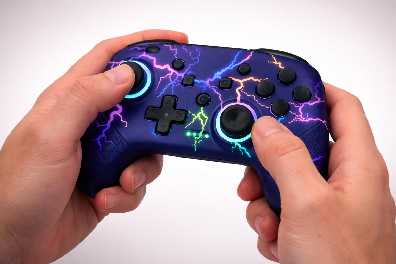Switch Controllers Compatible with Switch/Lite/OLED/PC Windows, 1000mAh Programmable RGB Lightning LED, Wireless Pro Controller with One Key Pairing/Wake Up/Turbo/Vibration customer photo 1