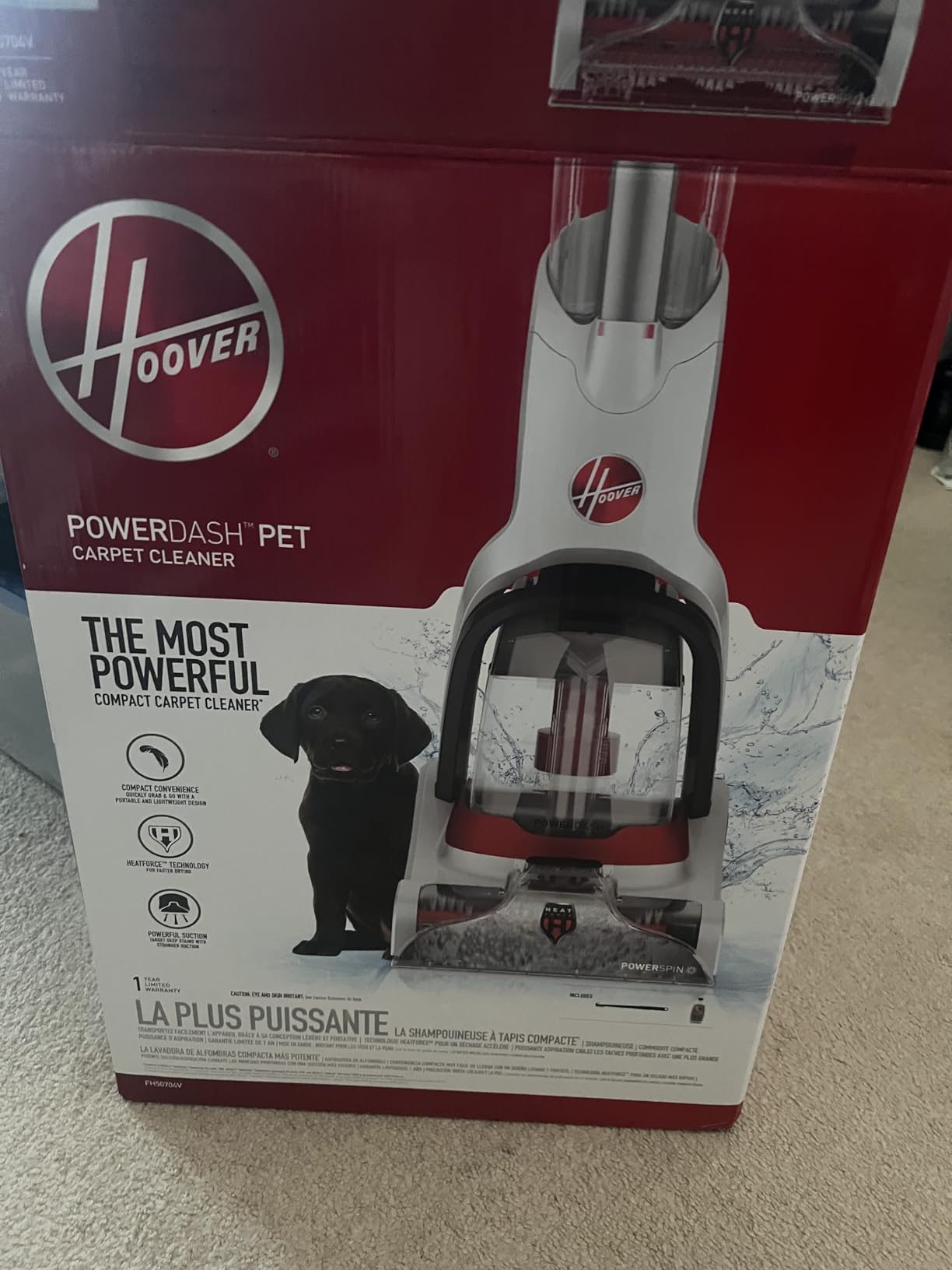 Hoover PowerDash Pet+ Compact Carpet Cleaner Machine, Lightweight Carpet Shampooer Machine, Pair with a Hoover Carpet Cleaner Solution for a Bright, Refreshed Home customer photo 2