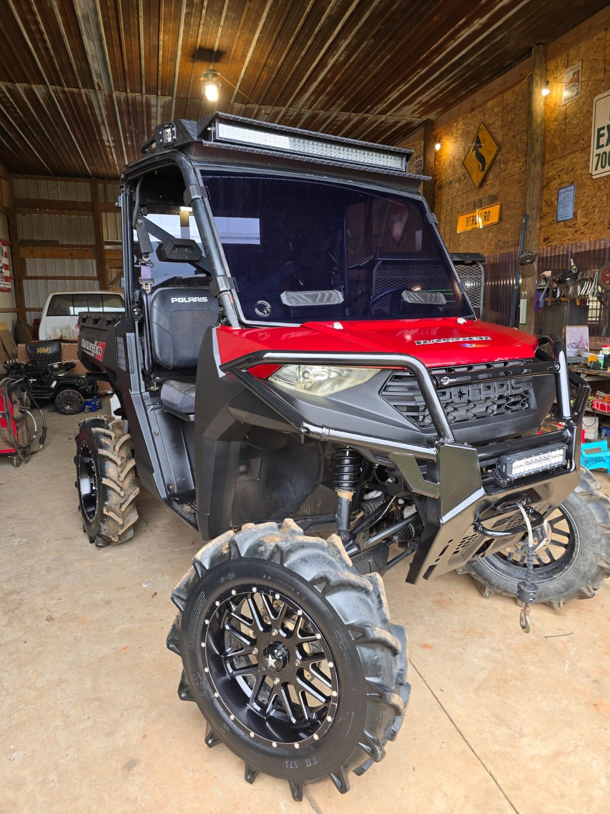 HAKA TOUGH Front & Rear Bumper for Polaris Ranger XP 1000 Accessories 2018-2024, Heavy Duty Steel Brush Guard Kit for Polaris Ranger 1000 / Crew/Crew XP 1000, Replace OEM # 2882531, 2882529 (2PCS) customer photo 1