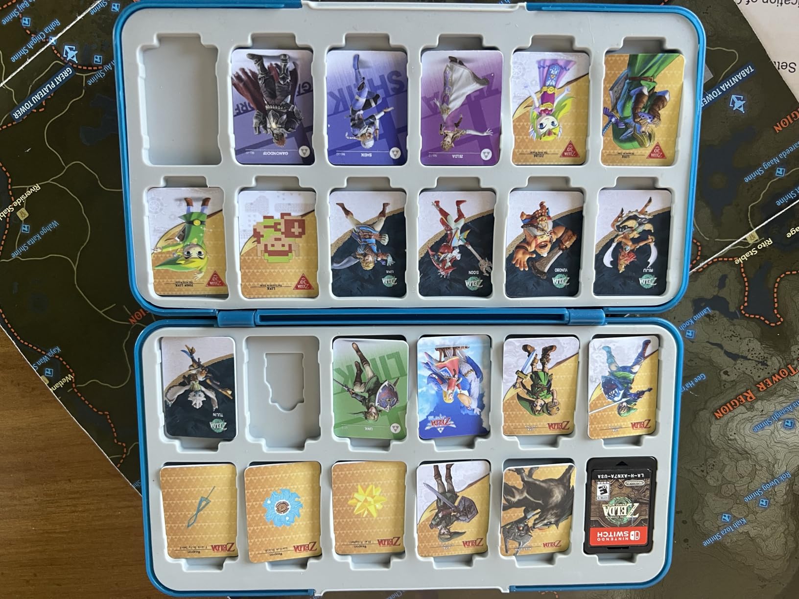 PERFECTSIGHT 48 Switch Game Card Case for Nintendo Switch OLED/Lite, Cute Switch 2 Game Holder Cartridge Case for Game Cards and SD Cards, Kawaii Portable Compact Storage Box, Black Kingdom customer photo 1