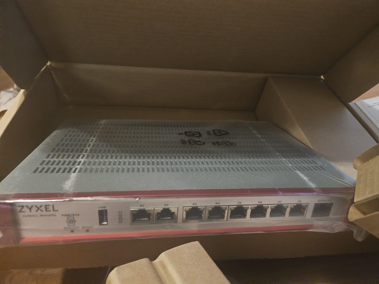 Zyxel USGFLEX200H Cyber Security Firewall | 6.5 Gbps, Up to 100 Users | Hardware Only | 6X Gigabit + 2X 2.5G Ports | VPN, IPS Anti-Malware | Fanless | Rack-Mount | TAA Compliant customer photo 1