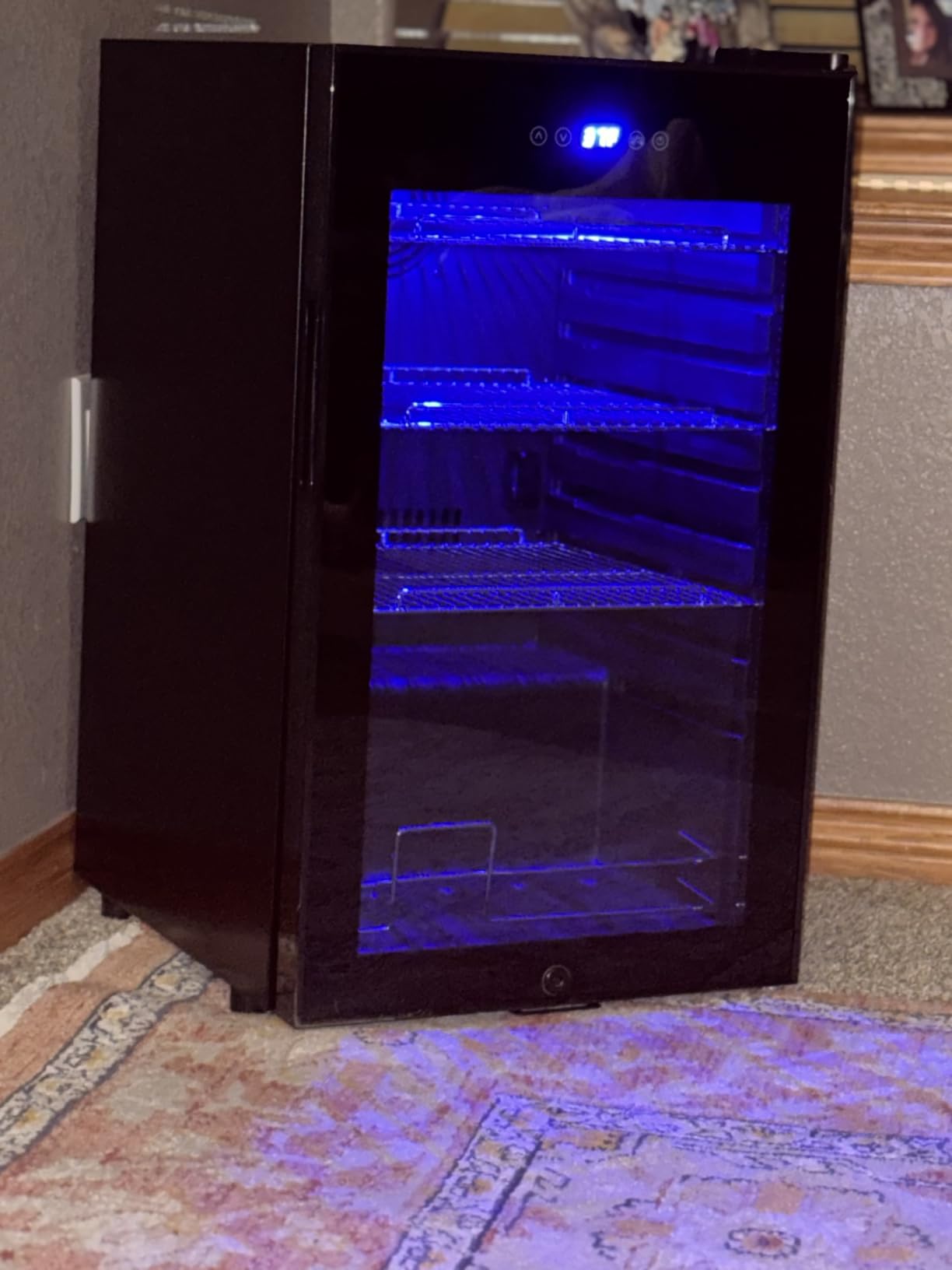 Wine Fridge 24 Inch, 190 Bottles Freestanding or Built-in Wine Cooler Refrigerator with Sliding Rail Shelves, Professional Wine Cellar Low Noise, Black customer photo 2