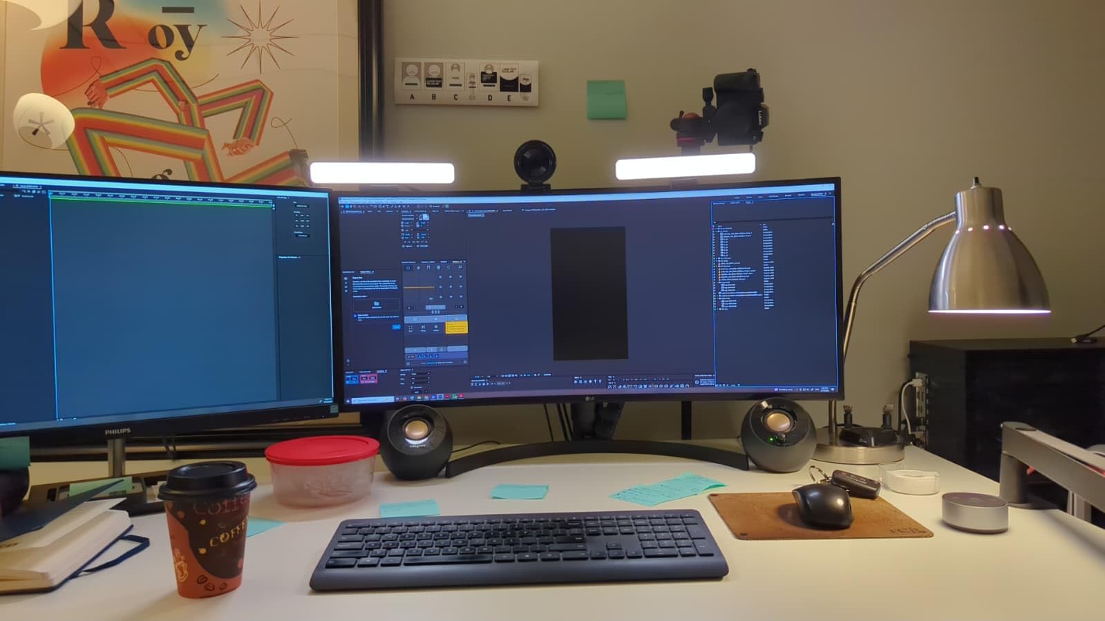 HumanCentric Premium Video Conference Lighting for Video Calls, HighBeam Pro Light for Zoom Meetings and Streaming, Upgrade Monitor Ring Light with LED Webcam Light, Dual Video Conference Light customer photo 1