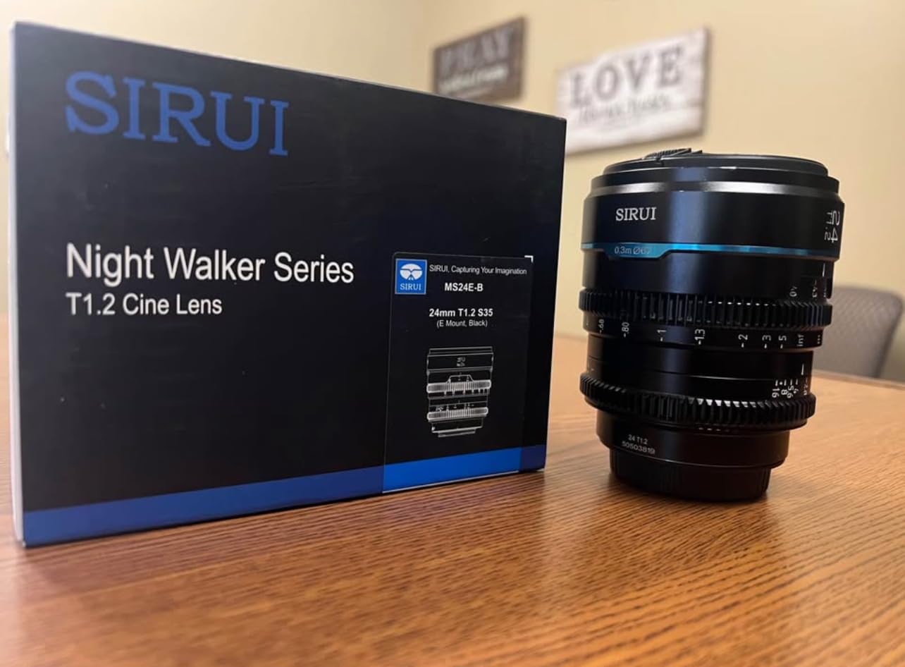 SIRUI Night Walker 35mm S35 Manual Focus Cine Lens, T1.2 Large Aperture Lens for E Mount Cameras, FX30, ZVE-10, A6500, A6600 (MS35E-B, Black) customer photo 4