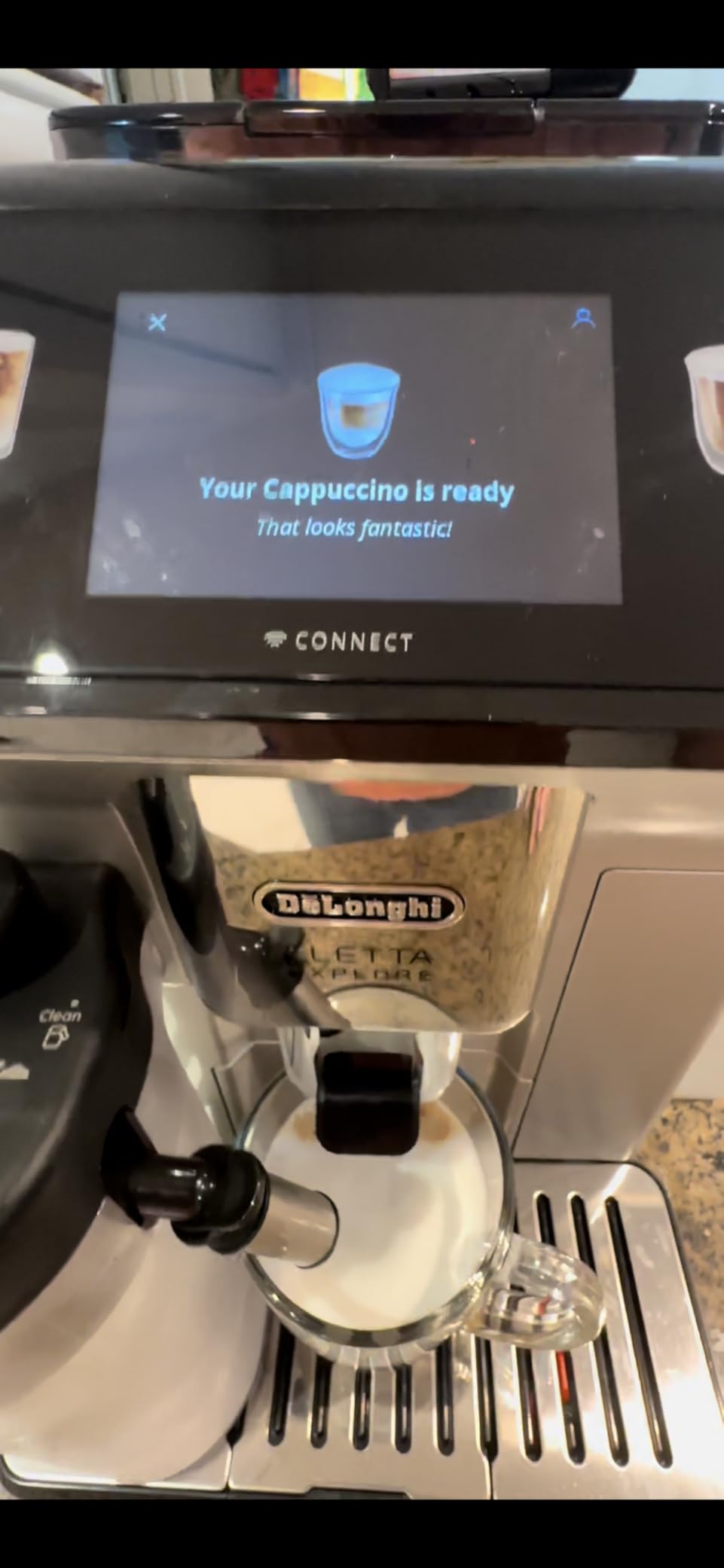 De'Longhi Eletta Explore Espresso Machine with Cold Brew, Hot & Cold Milk Frother - 50+ Recipes, Built in Grinder, Smartphone Compatible with Bean Adapt Technology customer photo 2