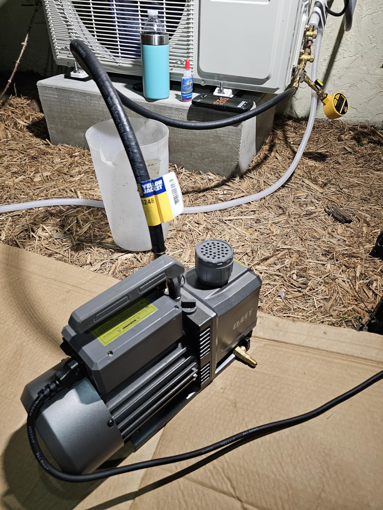 Orion Motor Tech 2 Stage Vacuum Pump, 9 CFM 3/4 HP HVAC Rotary Vane Vacuum Pump with 1.5 Micron Ultimate Vacuum for R22 R134a R410a HVAC Servicing customer photo 2
