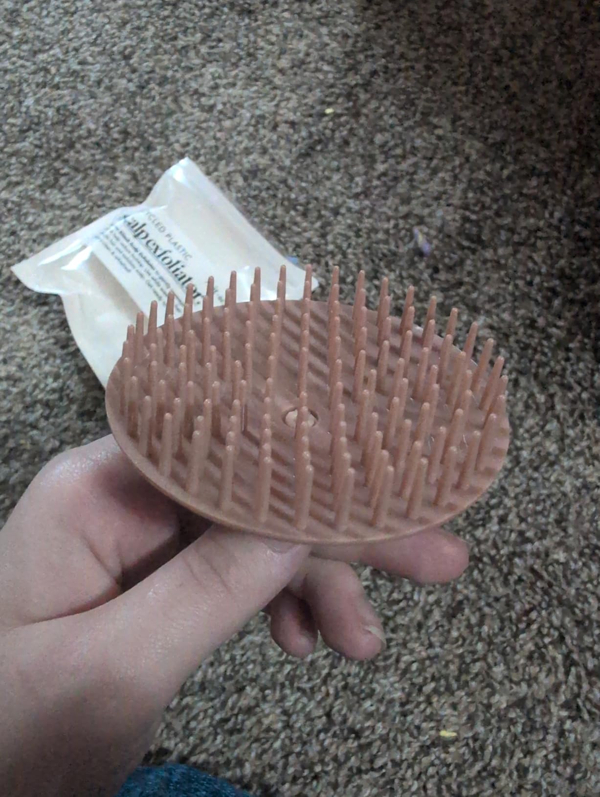 Kitsch Scalp Massager for Hair Care - Scalp Scrubber, Shampoo Brush & Exfoliator for Scalps- Hair Scrubber for Relaxing Bath - Terracotta customer photo 1