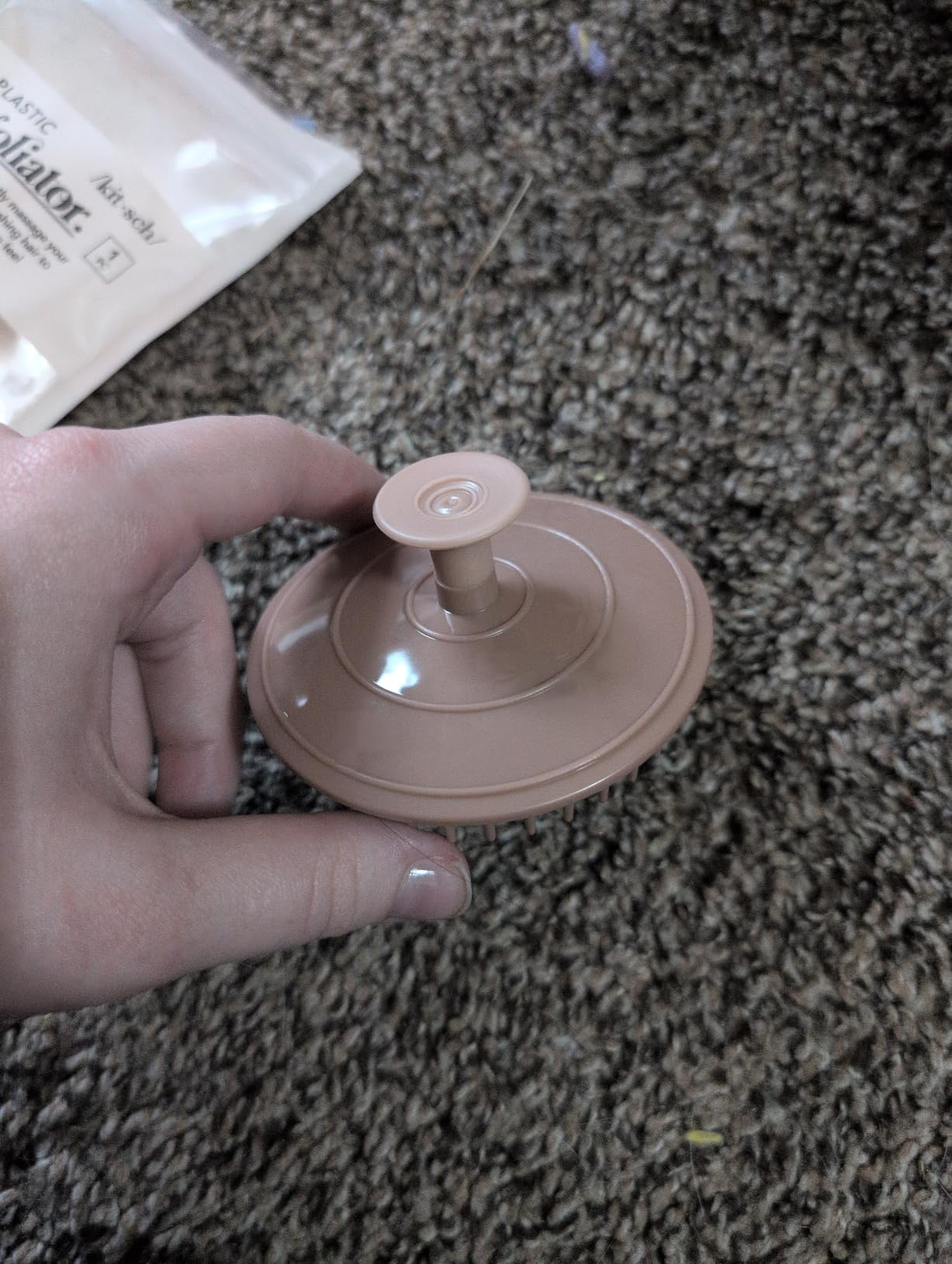 Kitsch Scalp Massager for Hair Care - Scalp Scrubber, Shampoo Brush & Exfoliator for Scalps- Hair Scrubber for Relaxing Bath - Terracotta customer photo 2