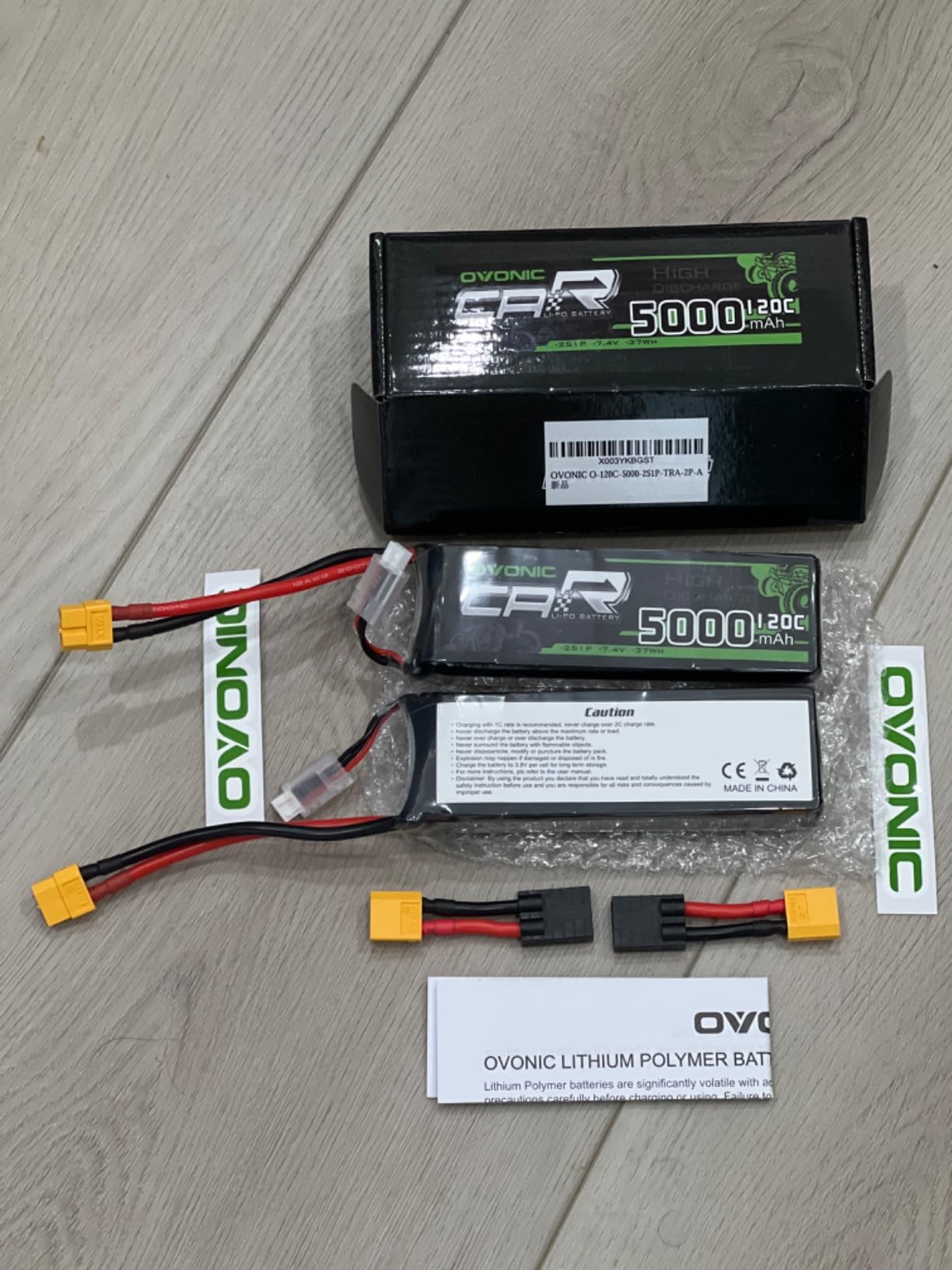 OVONIC 2S Lipo Battery TRA Plug RC Car Battery 7.4V 120C Lipo for RC Car Trucks 1/8 1/10 RC Vehicles(2 Packs) customer photo 1
