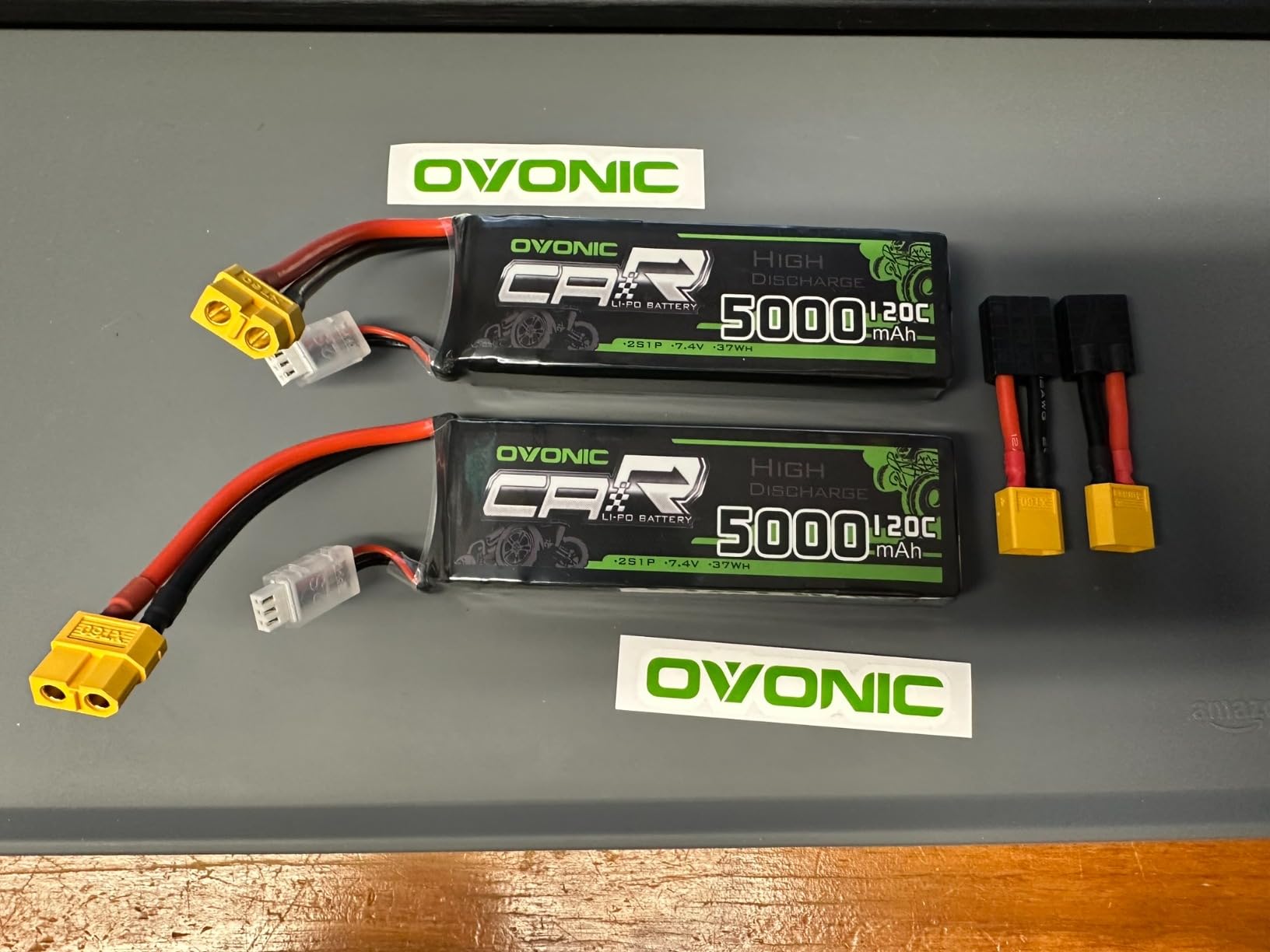 OVONIC 2S Lipo Battery TRA Plug RC Car Battery 7.4V 120C Lipo for RC Car Trucks 1/8 1/10 RC Vehicles(2 Packs) customer photo 2