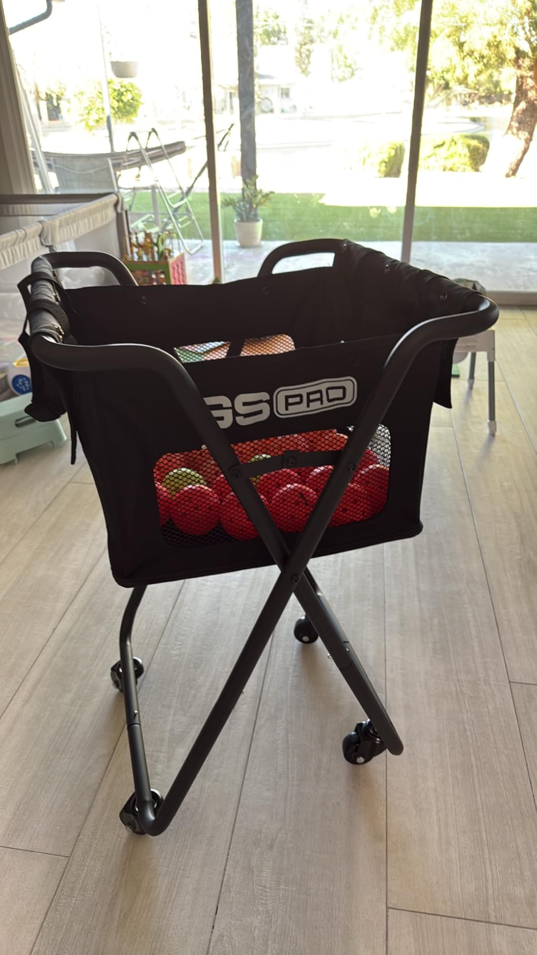 GoSports Ball Caddy with Wheels - Portable Cart Holds 140 Pickleballs or 175 Tennis Balls customer photo 1