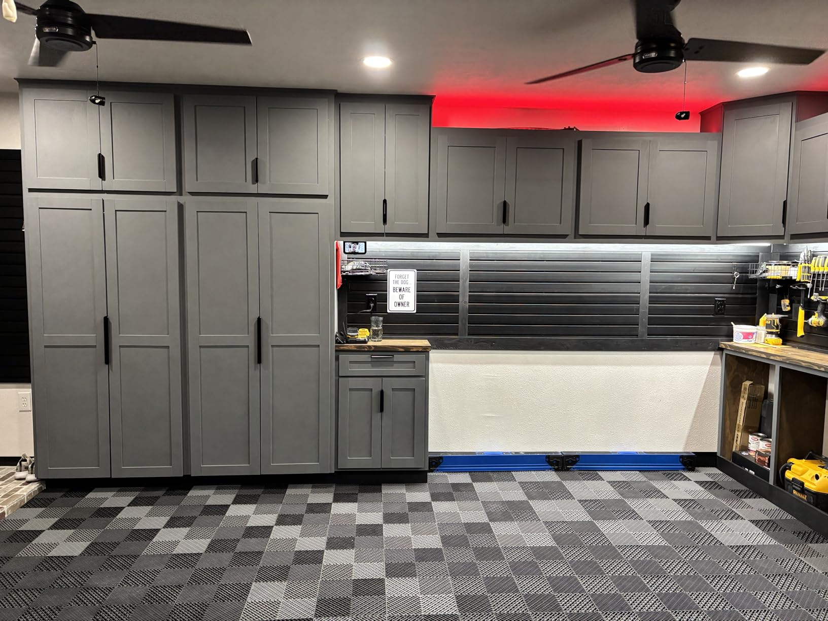 Slat Wall Paneling Garage Slat Wall Storage Systems Grey Slatwall Panels 4'x8' Power Tool Organizer Wall Mount, PVC Garage Storage & Organization Products Slate Board Panel for Retail Display customer photo 2