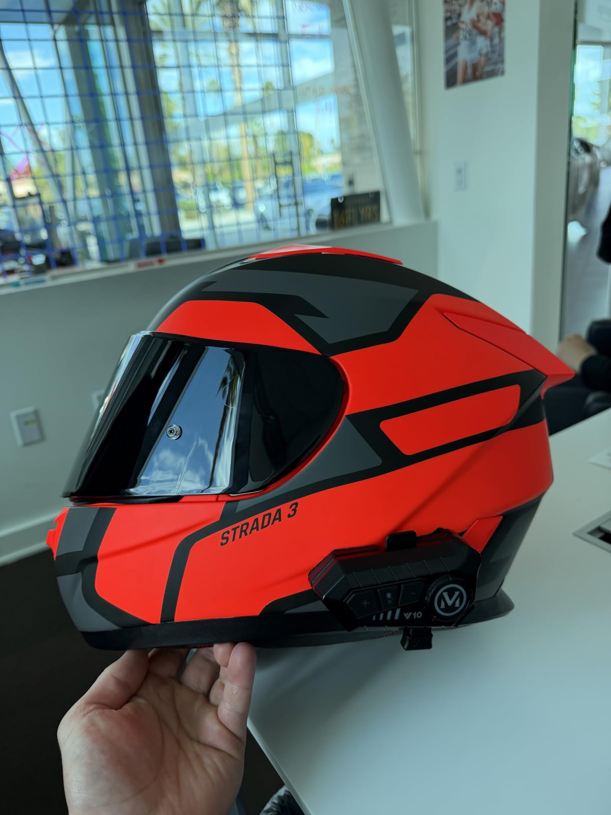 FEYA Motorcycle Helmet Speakers High Battery Life Helmet Headphone IPX6 Automatic Answer/Call Music Control/Intelligent Noise/Wake up Siri, 2 Different Types of Mic - Compatible with All Helmets - Y10 customer photo 1