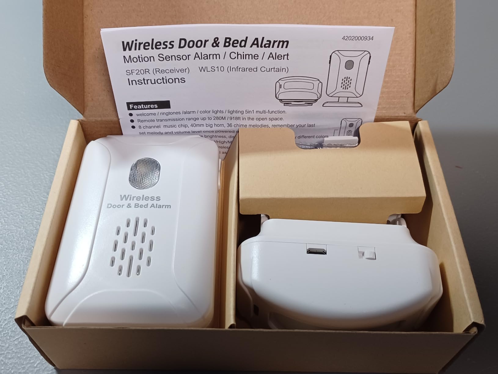 Rechargeable Door&Bed Exit Alarm for Elderly Dementia Patients, Wireless Bed Alarm for Elderly Adults, Bed Alarms and Fall Prevention for Dementia Patients with 5 Types of Reminders customer photo 2