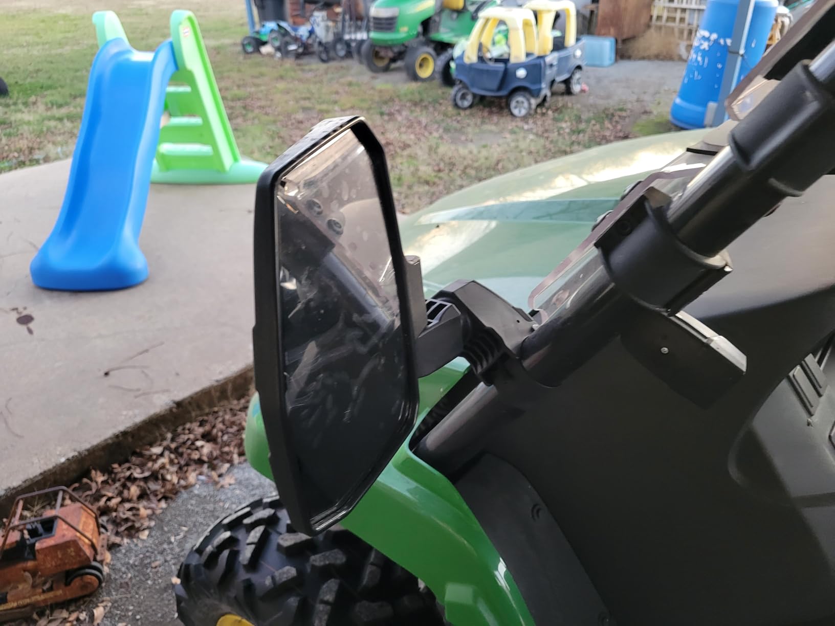 UTV Mirror+Side Mirrors Set for 1.5-2.0 Inch Roll Cage, Compatible with Polaris RZR、Can am Maverick、Honda Pioneer Talon SXS、Kawasaki Mule KRX、Yamaha Wolverine YXZ、RTV、JD Gator、CF Zforce customer photo 1