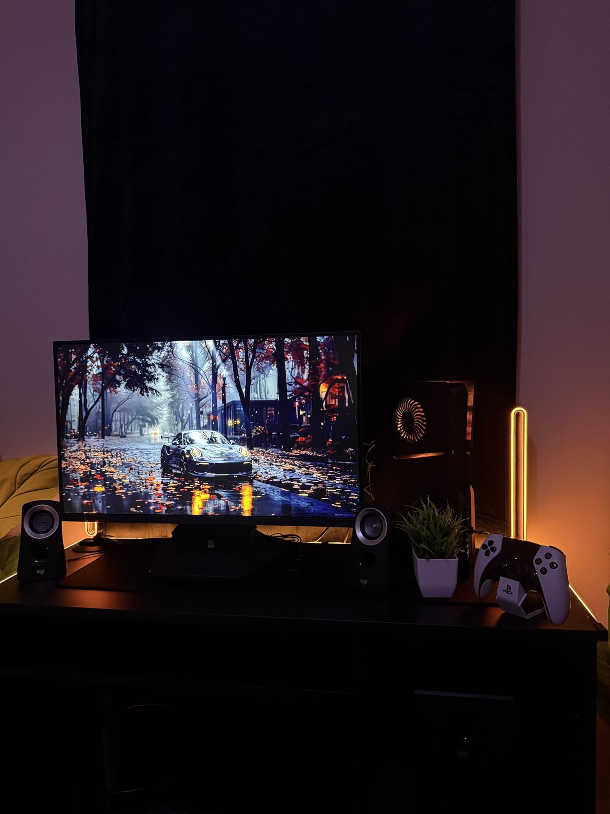 Faceplate for PS5 Slim Disc Edition with RGB Light Strip and Dust Filter with Cooling Vents DOBEWINGDELOU 400+ Effects LED Light Ring Console Face Plate Cover DIY Decoration Kit Accessories Black customer photo 1
